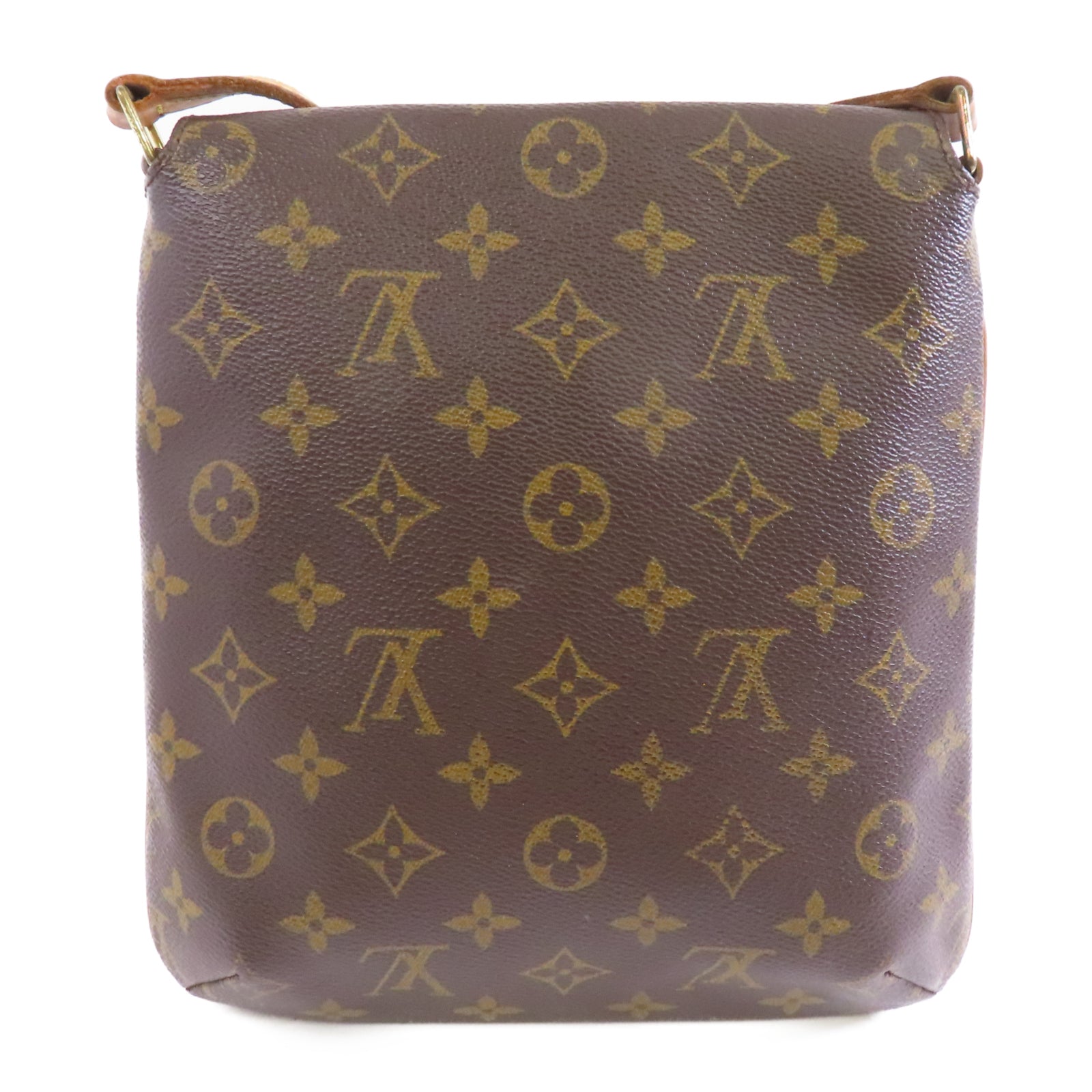 LOUIS VUITTON Monogram Musette Salsa金扣肩背袋棕色