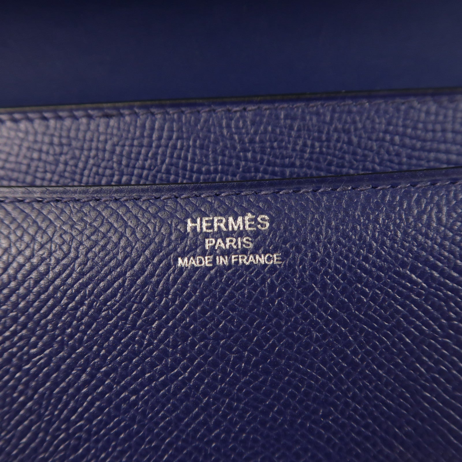 HERMES Epsom皮革Constance Elan肩背袋Bleu Saphir