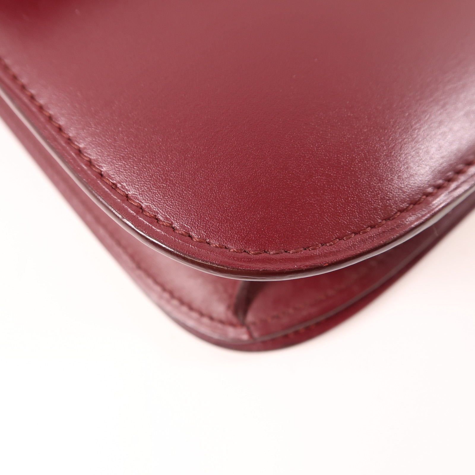 CELINE 【激減優惠】牛皮皮革Classic Box金扣肩背袋紅色