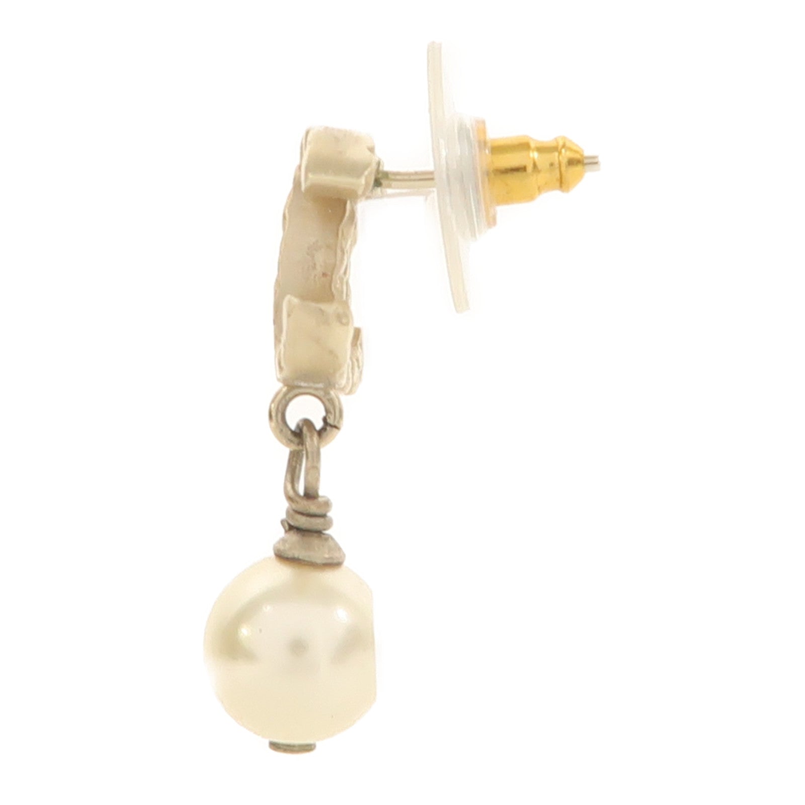 CHANEL 金屬/仿珍珠Earrings耳環金色