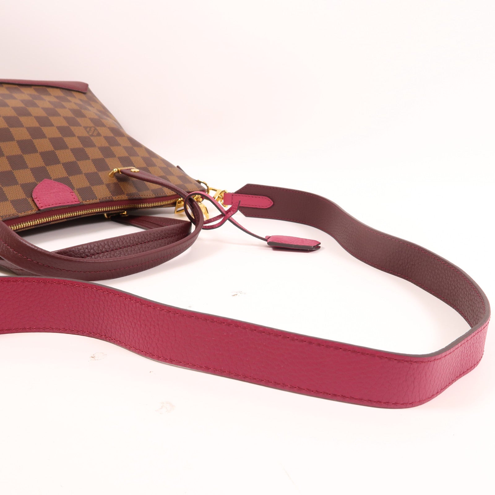 LOUIS VUITTON 【激減優惠】Damier Hyde Park 2way金扣手挽肩背兩用袋啡色/紅色/紫色