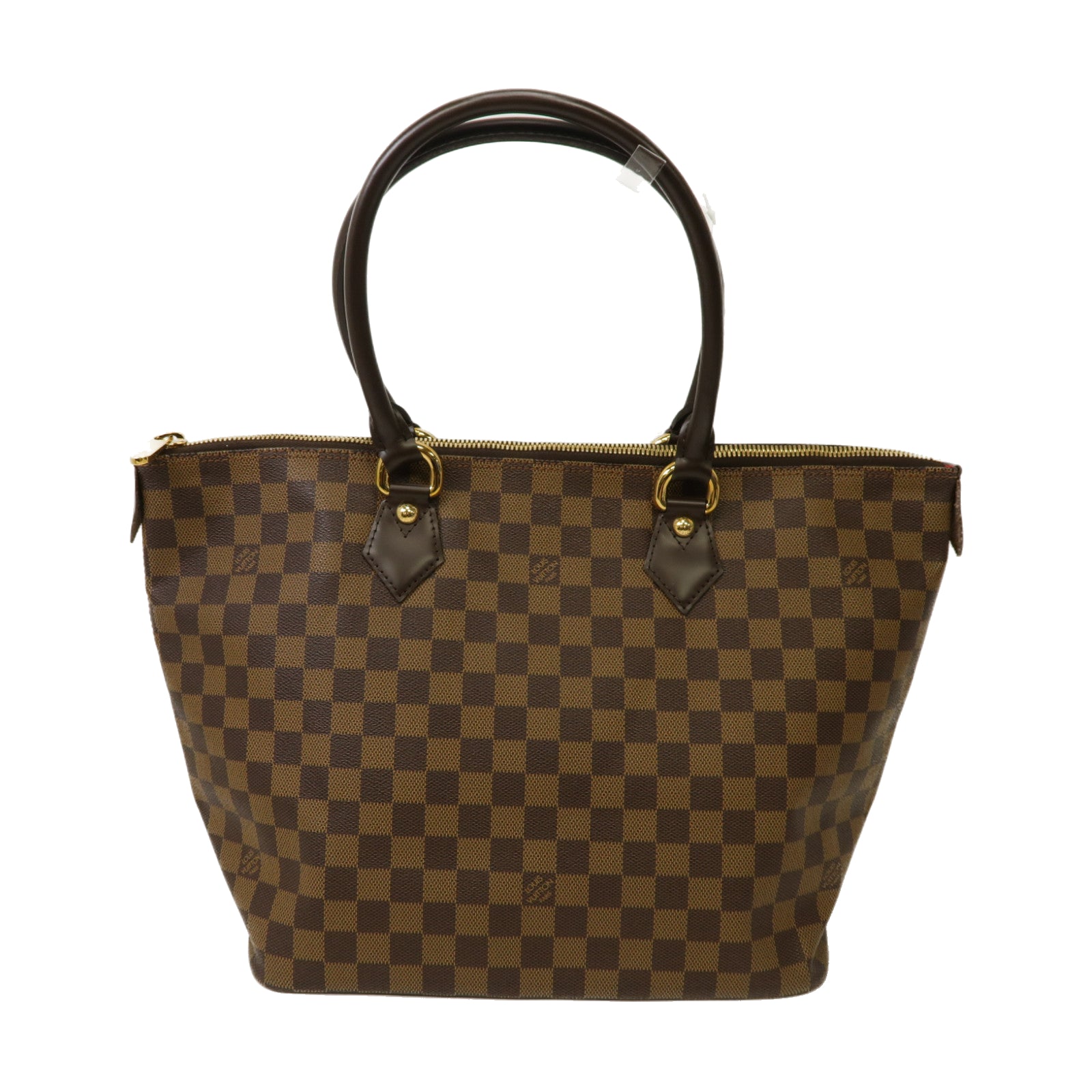 LOUIS VUITTON 【激減優惠】Damier Saleya MM Hand Bag金扣手挽袋啡色