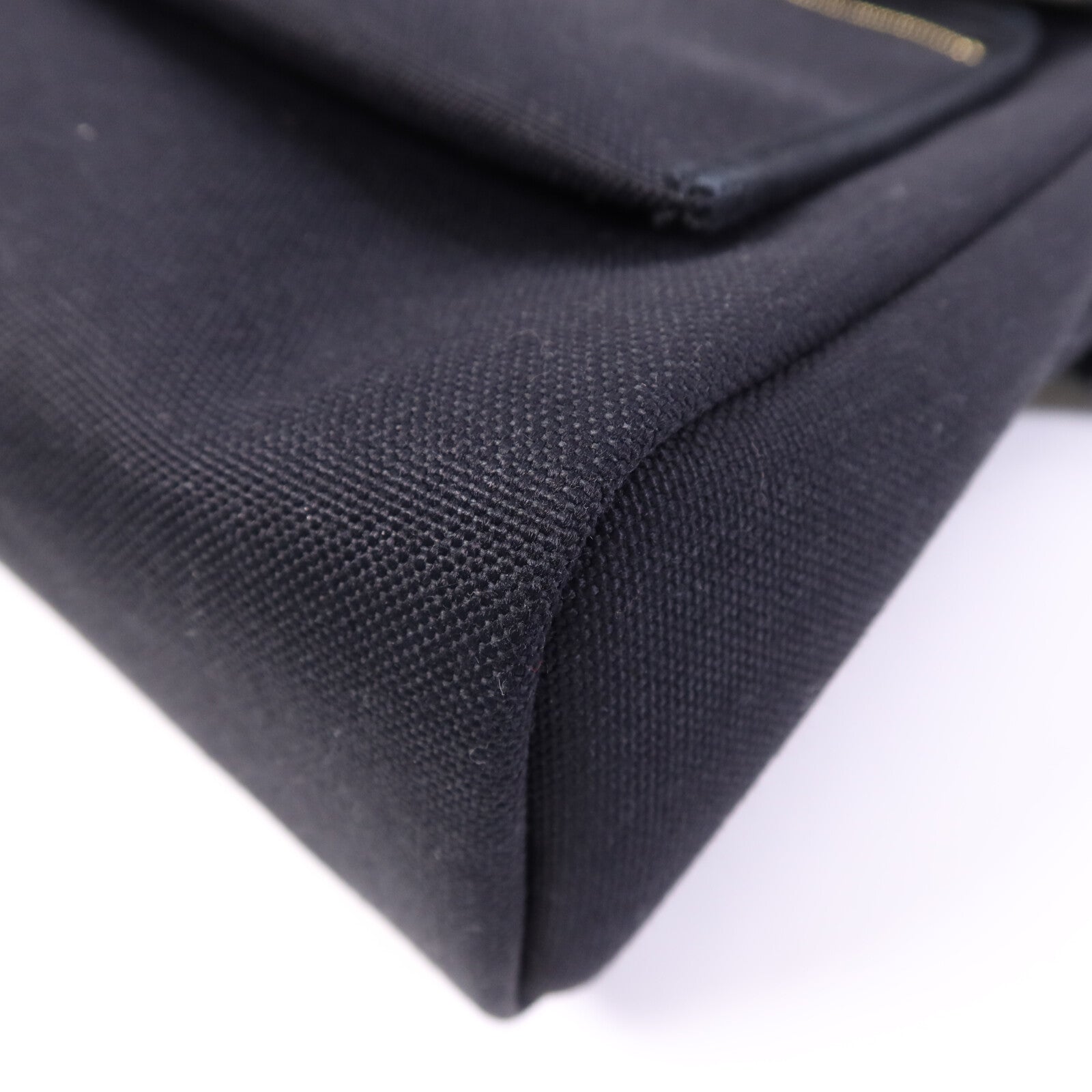 HERMES 帆布Herbag PM金扣手挽肩背兩用袋Noir