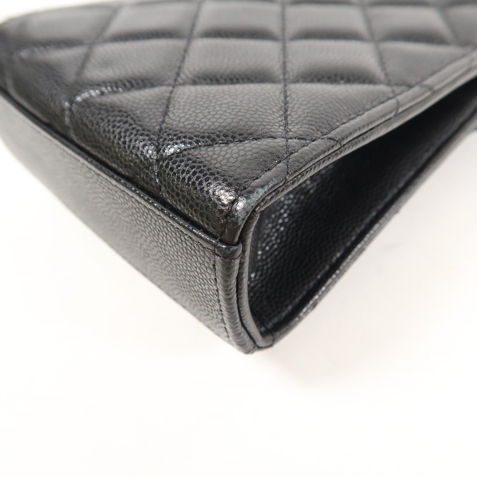 CHANEL 牛皮皮革Phone Bag金扣鏈帶肩背袋