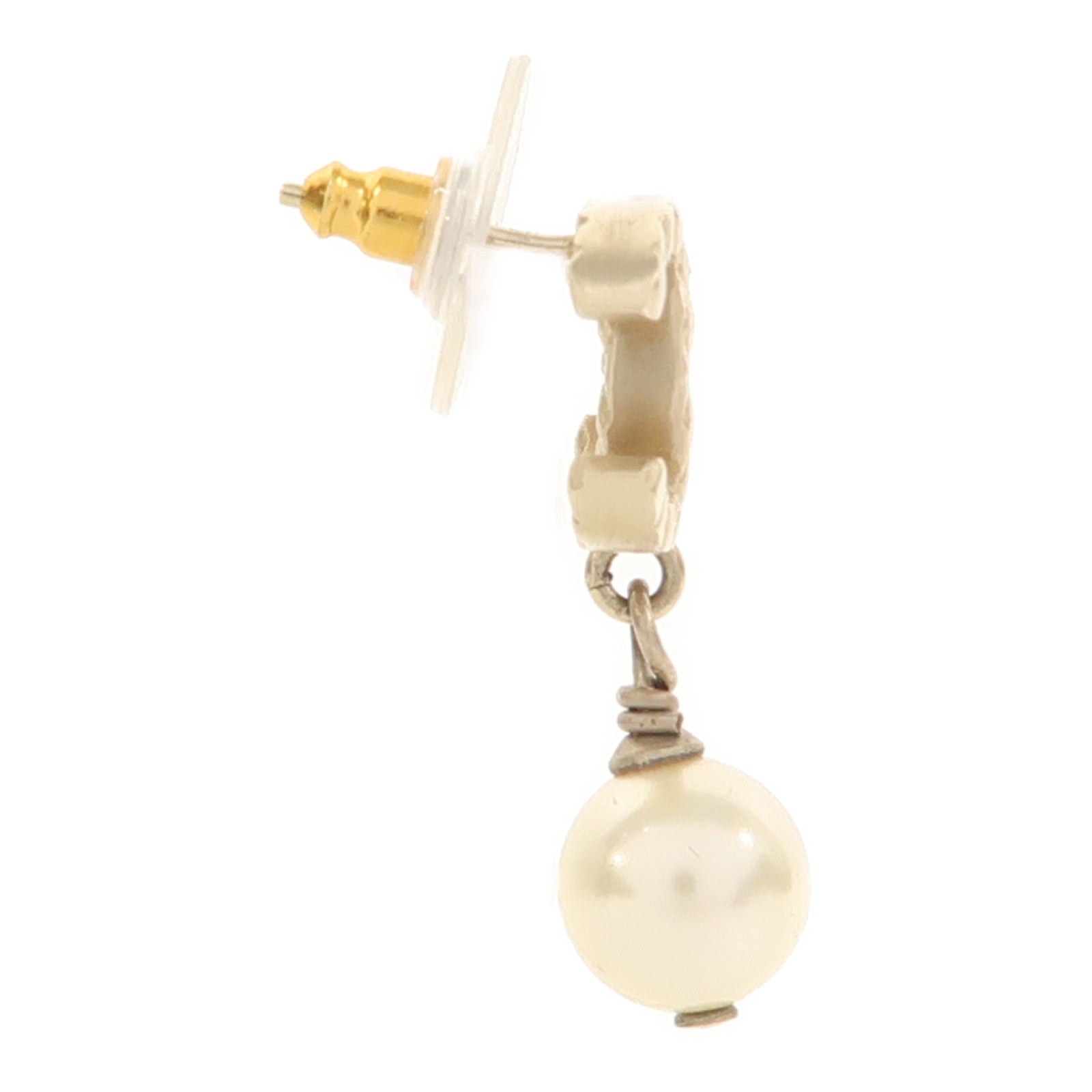 CHANEL 金屬/仿珍珠Earrings耳環金色