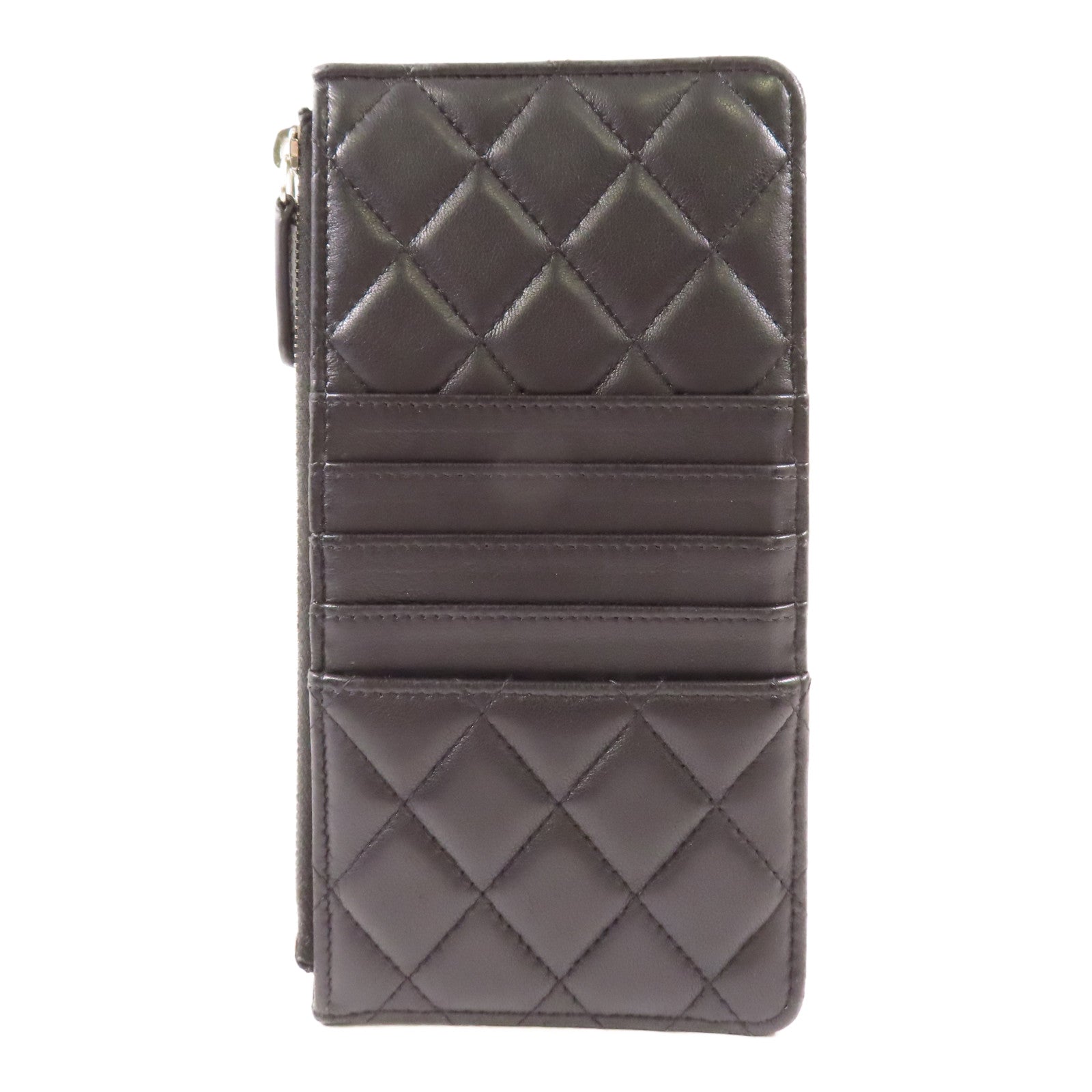 CHANEL 牛皮皮革Wallet銀扣長錢包
