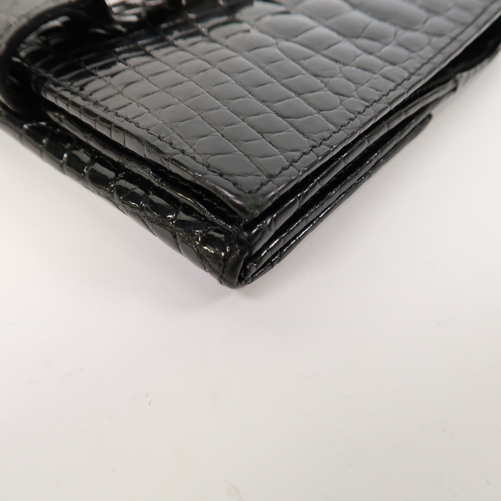 GUCCI 【激減優惠】鱷魚皮革Wallet錢包黑色