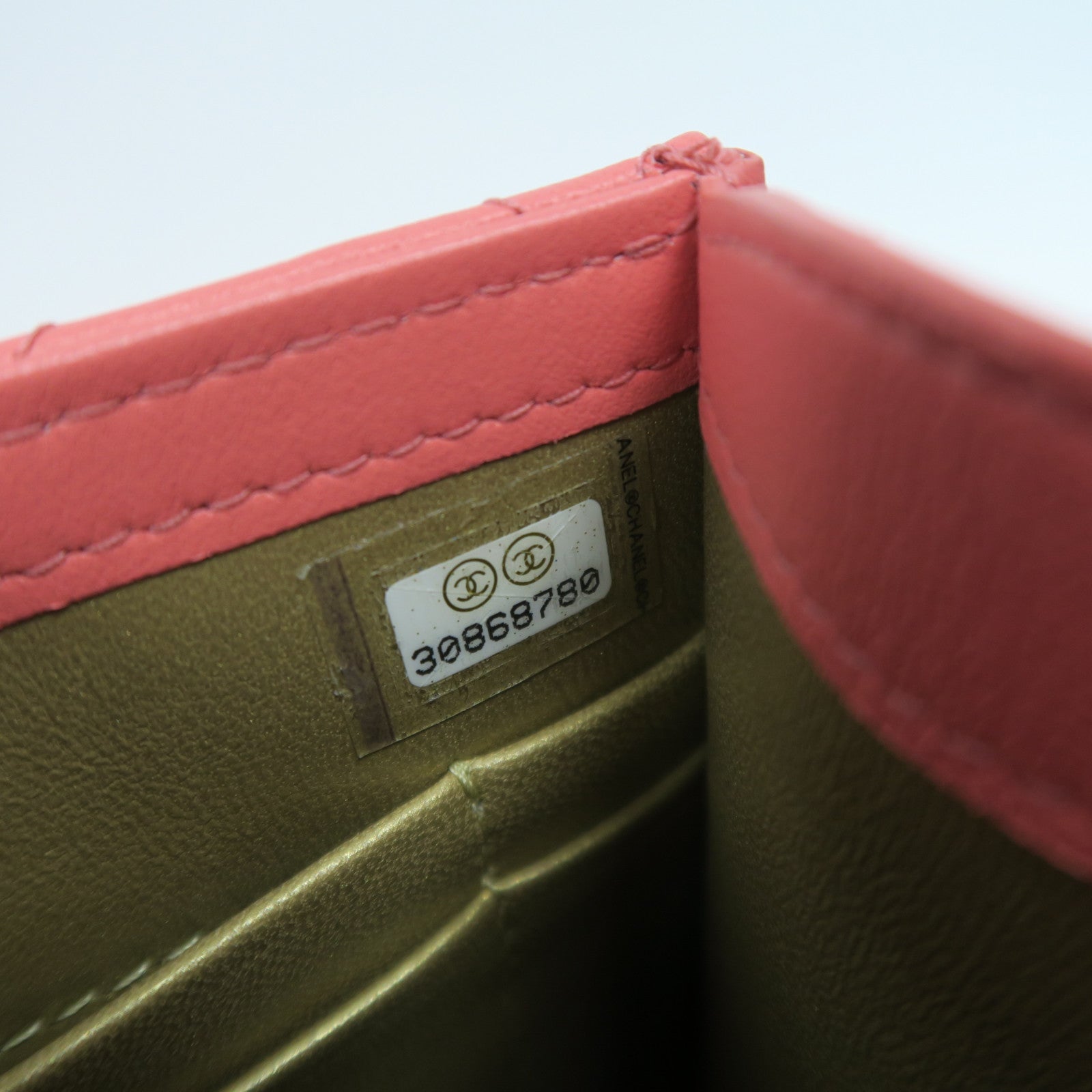 CHANEL **【激減優惠】菱格羊皮皮革Chain Shoulder Bag金扣鏈帶肩背袋粉紅色