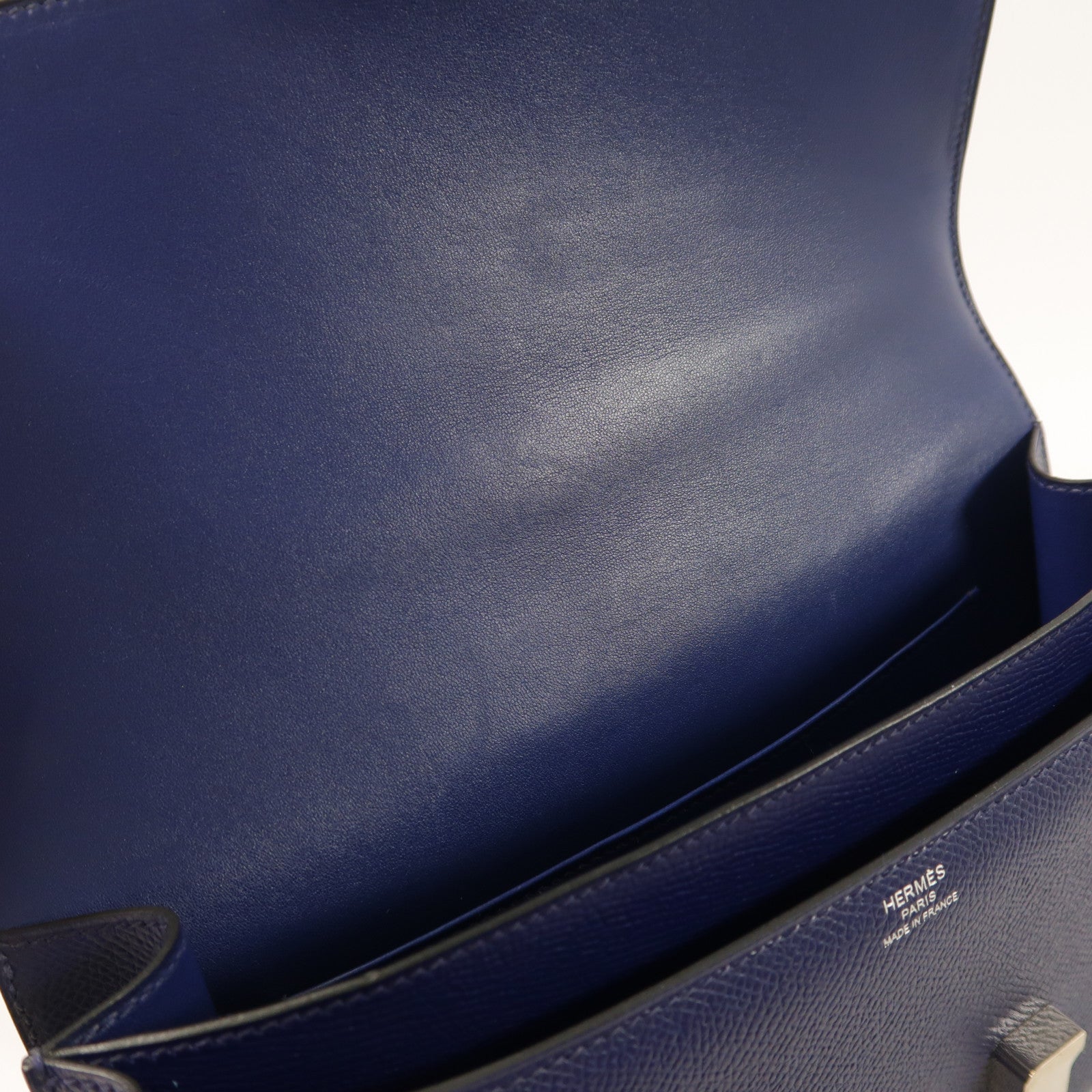 HERMES Epsom皮革Constance Elan肩背袋Bleu Saphir