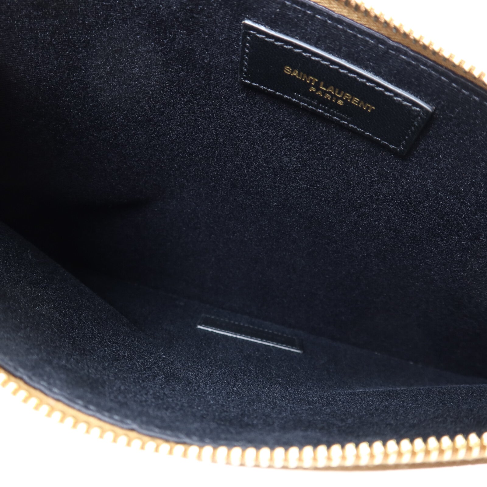 YVES SAINT LAURENT 絨布Pouch金扣手拿包