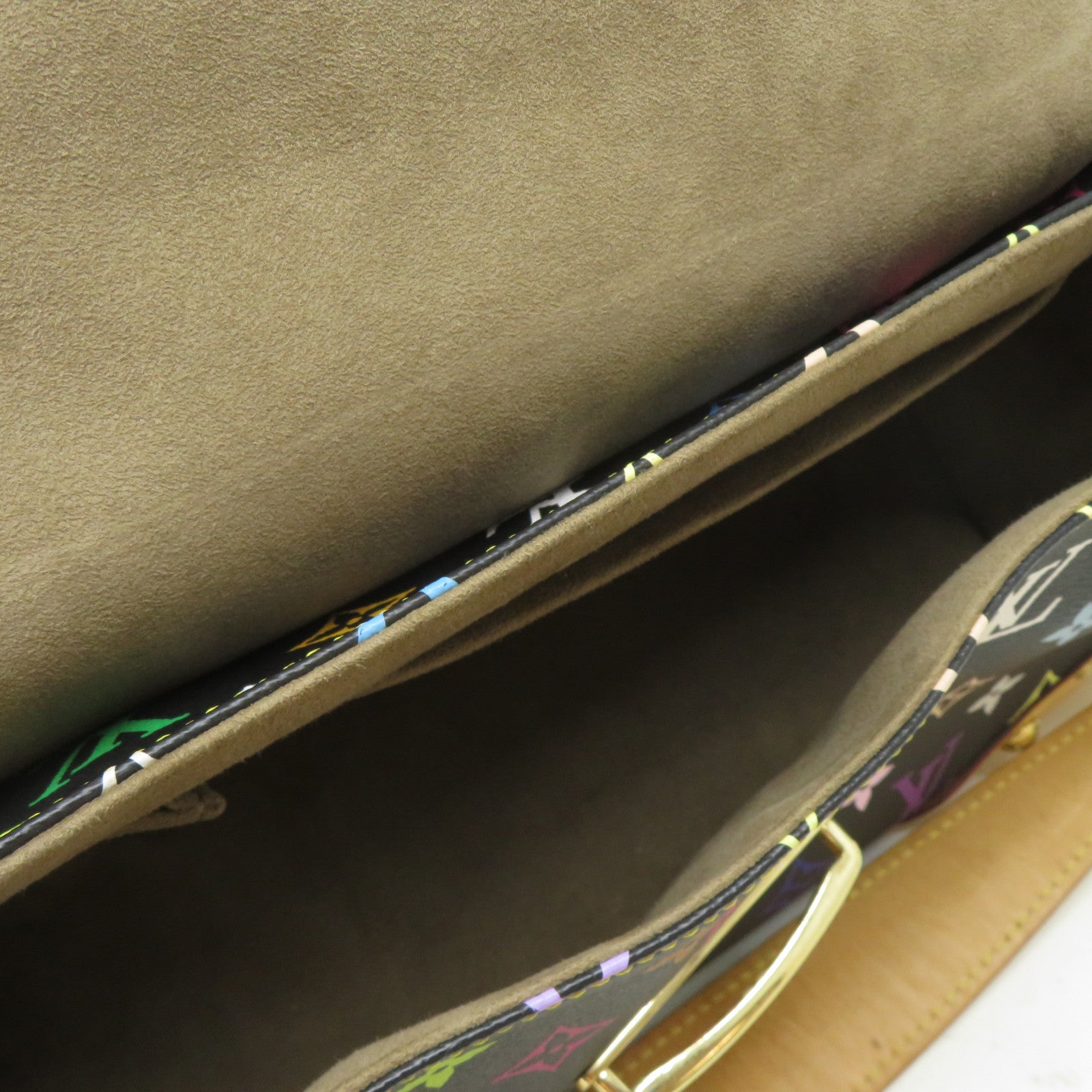 LOUIS VUITTON Monogram Multicolore Beverly金扣肩背袋黑色/彩色