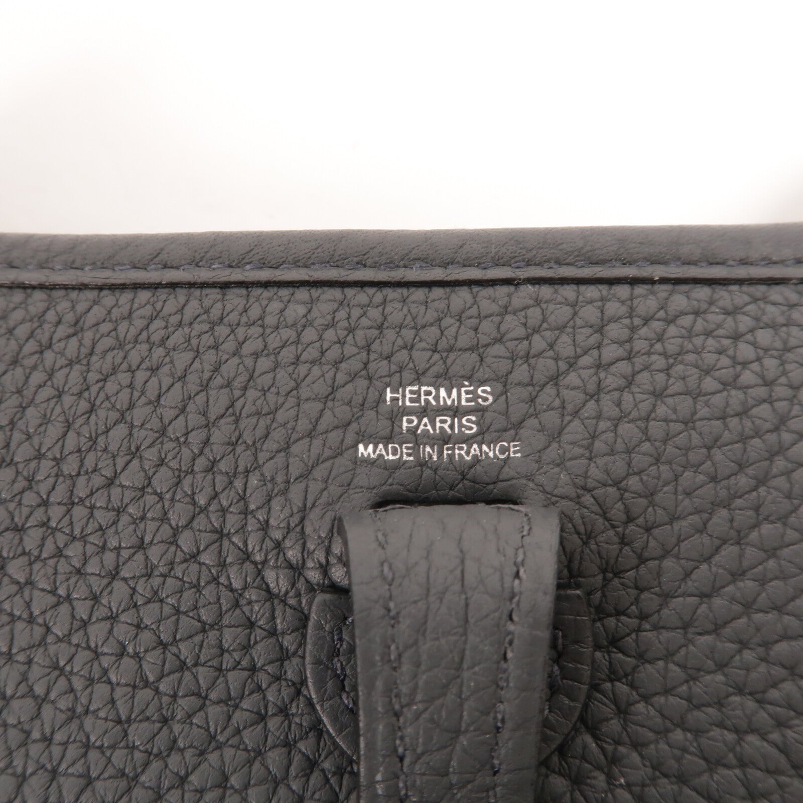 HERMES Clemence皮革Evelyne TPM肩背袋Ardoise