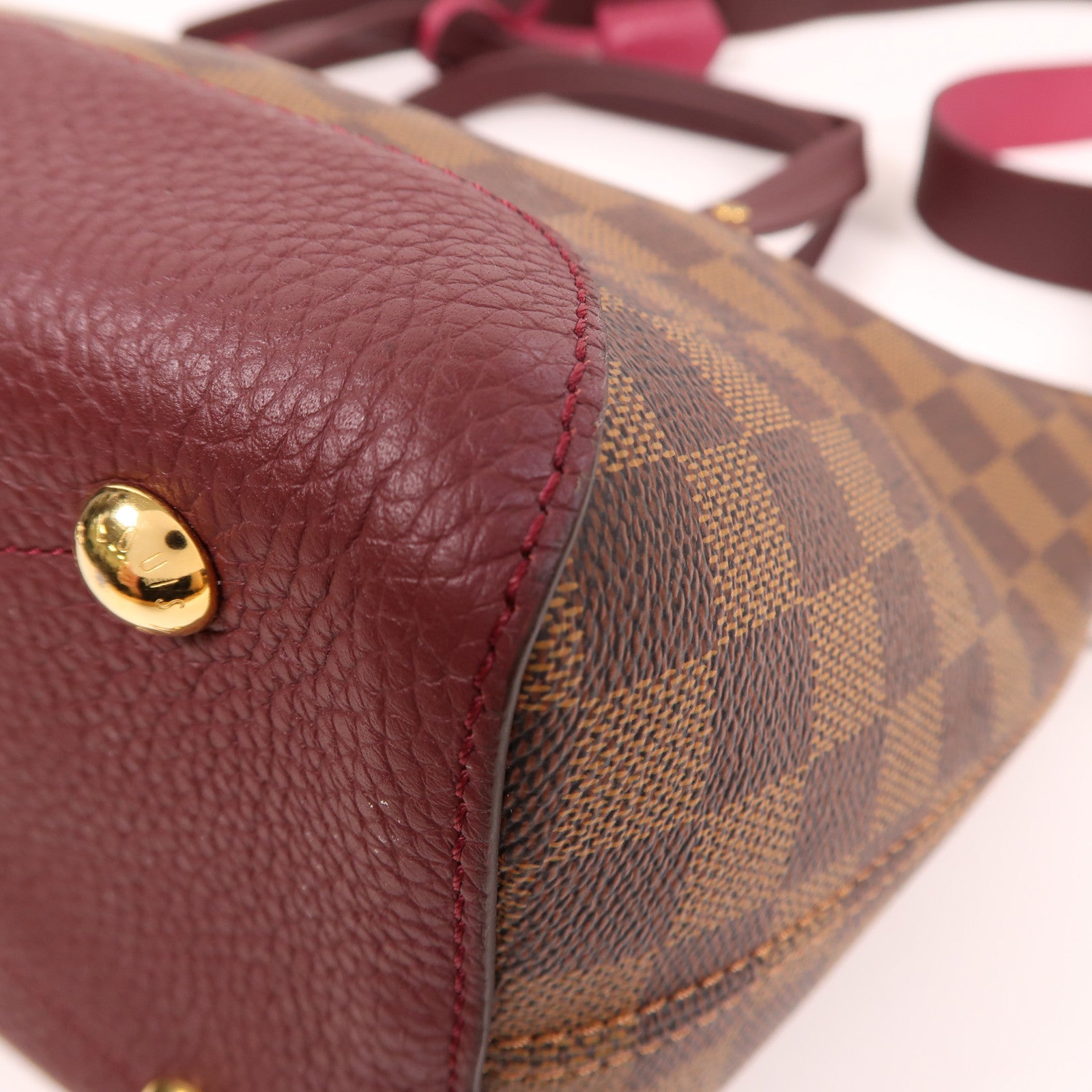 LOUIS VUITTON 【激減優惠】Damier Hyde Park 2way金扣手挽肩背兩用袋啡色/紅色/紫色