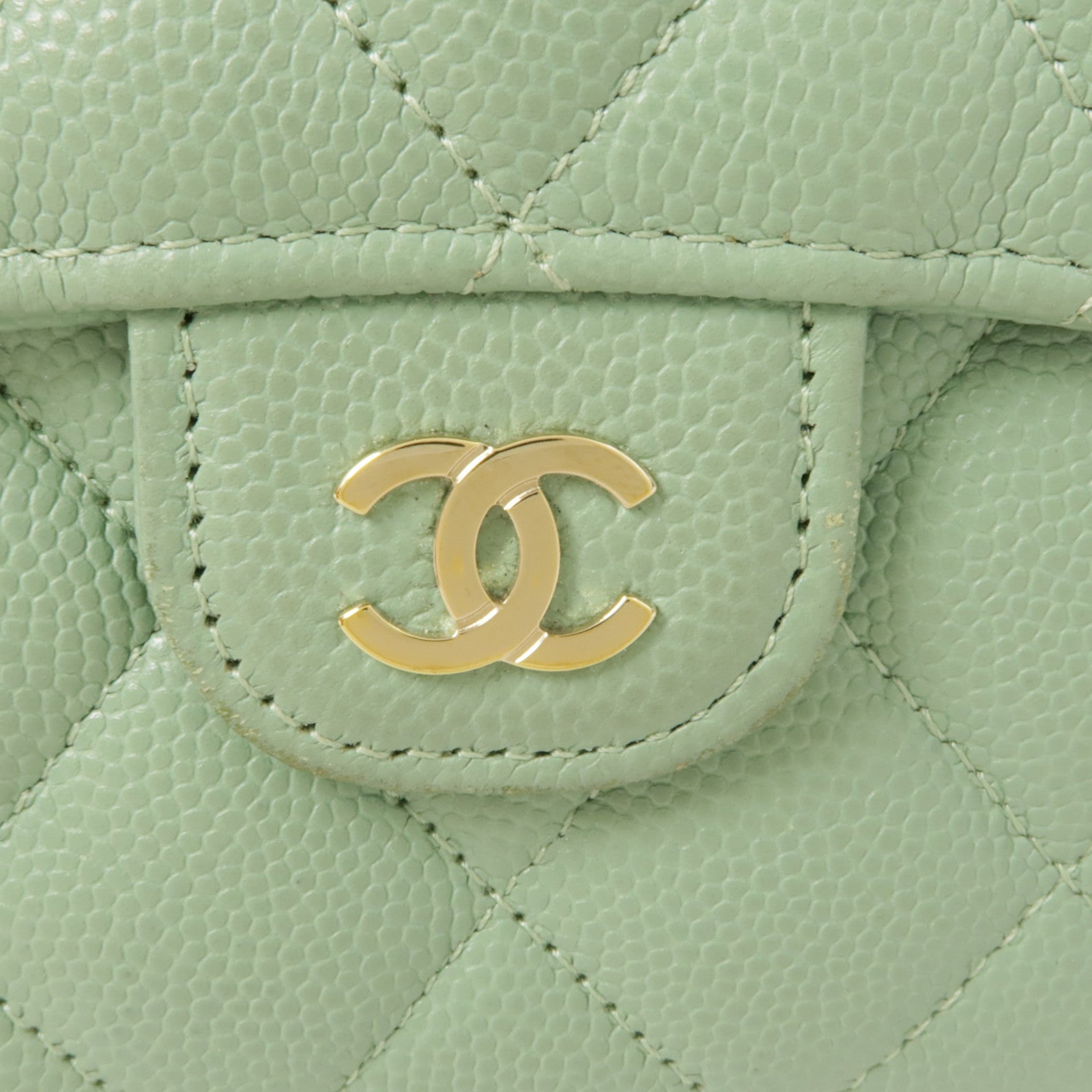 CHANEL 牛皮皮革Wallet金扣錢包
