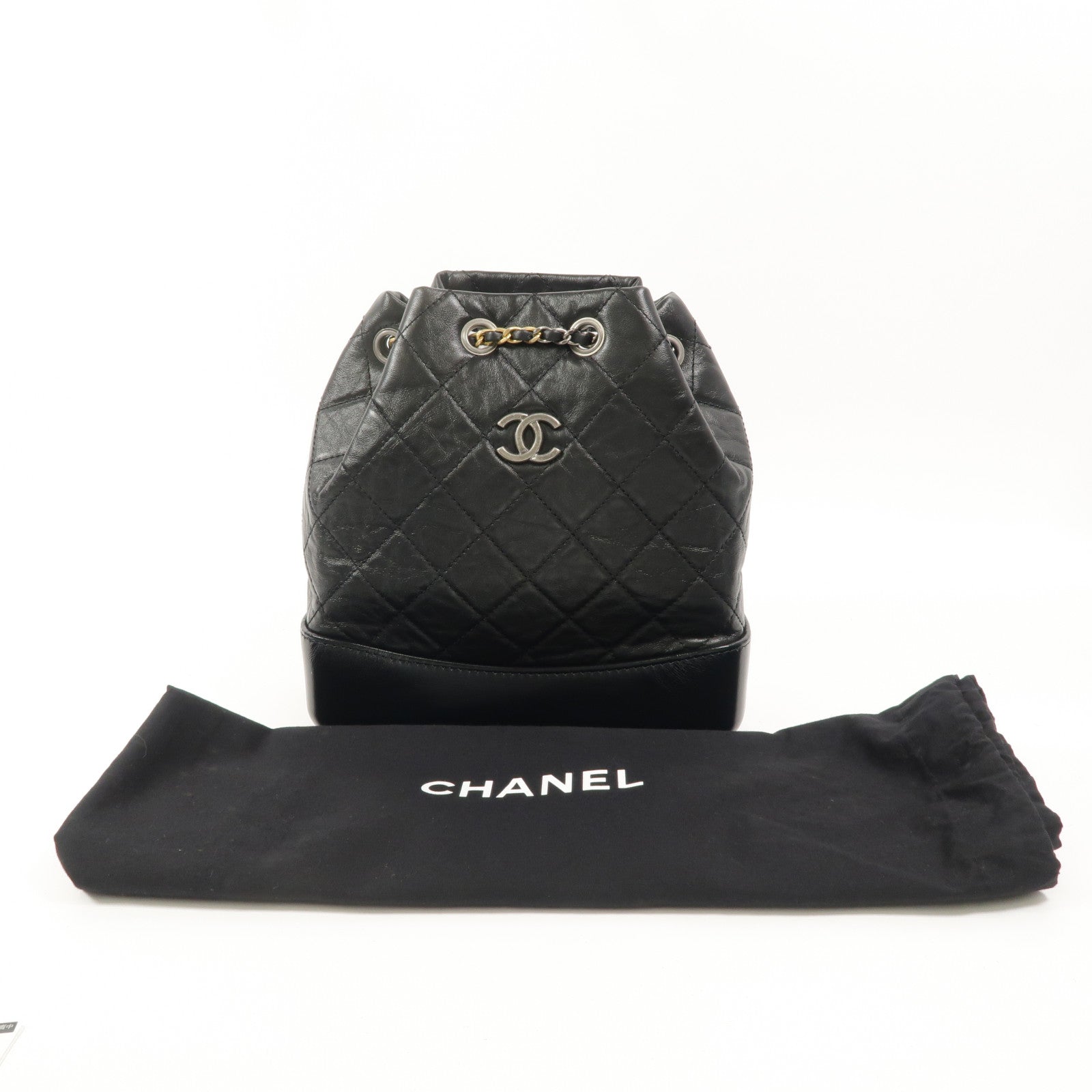 CHANEL 牛皮皮革Gabrielle BackPack鏈帶背包