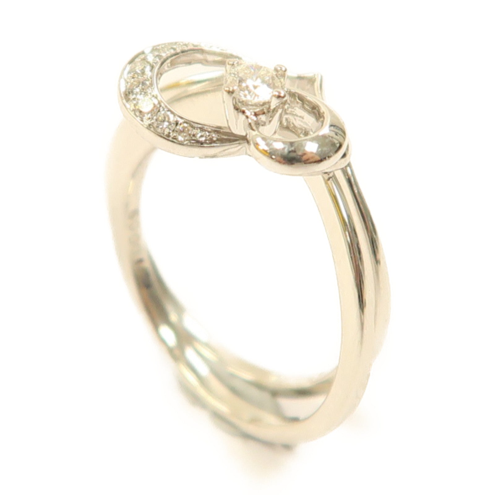 JEWELRY 【激減優惠】18K白金Diamond Ring 0.09ct/0.04ct鑽石戒指US#5