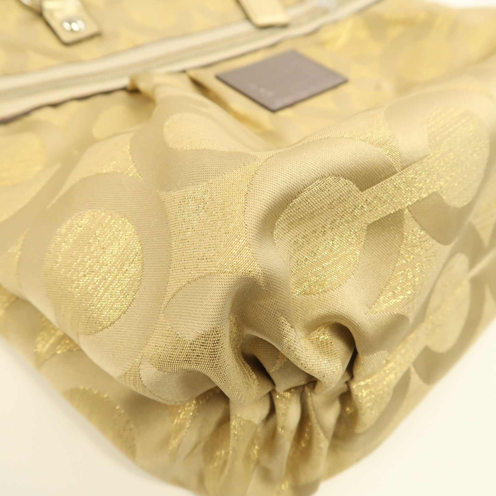 COACH GHW Tote Bag 15865 Canvas Gold