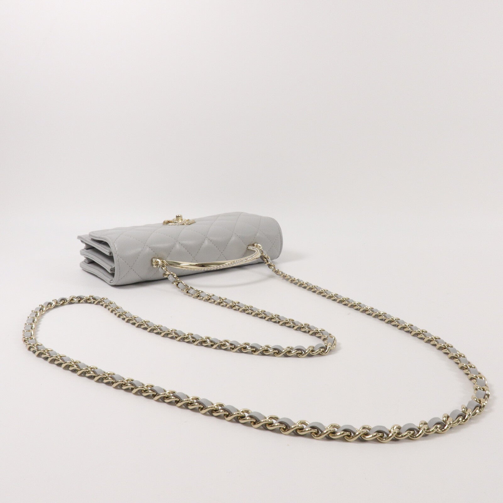 CHANEL 羊皮皮革Chain Shoulder鏈帶手挽肩背兩用袋