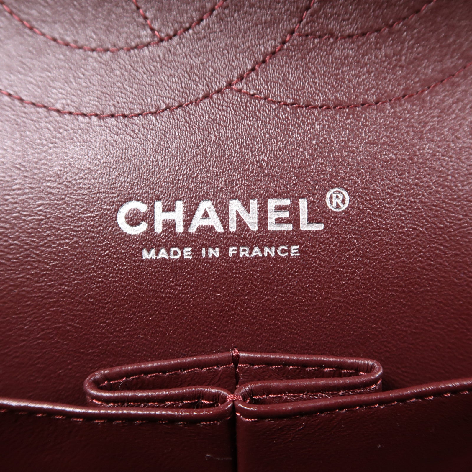 CHANEL 牛皮皮革Large Classic銀扣鏈帶肩背袋