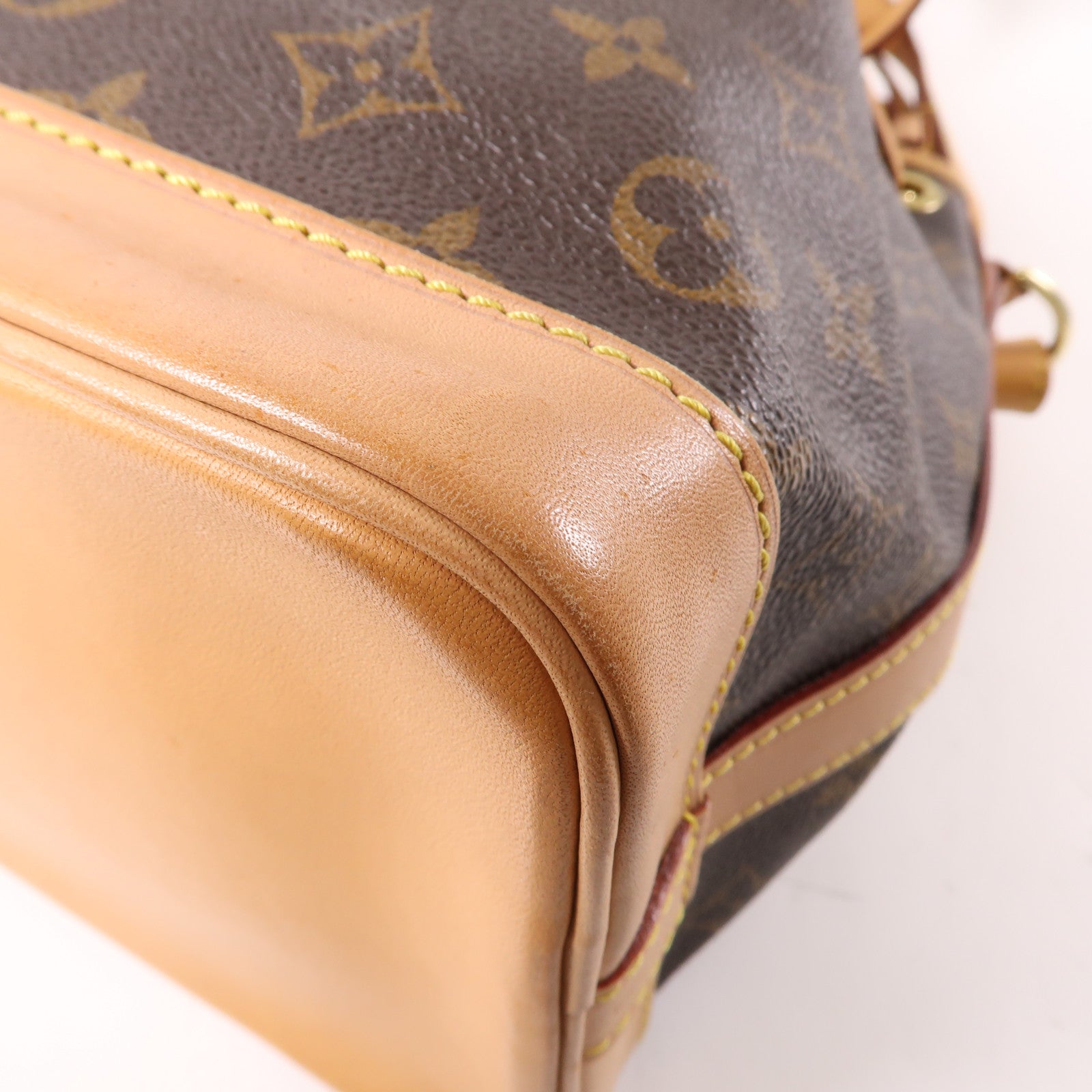 LOUIS VUITTON Monogram Noe BB金扣肩背袋棕色