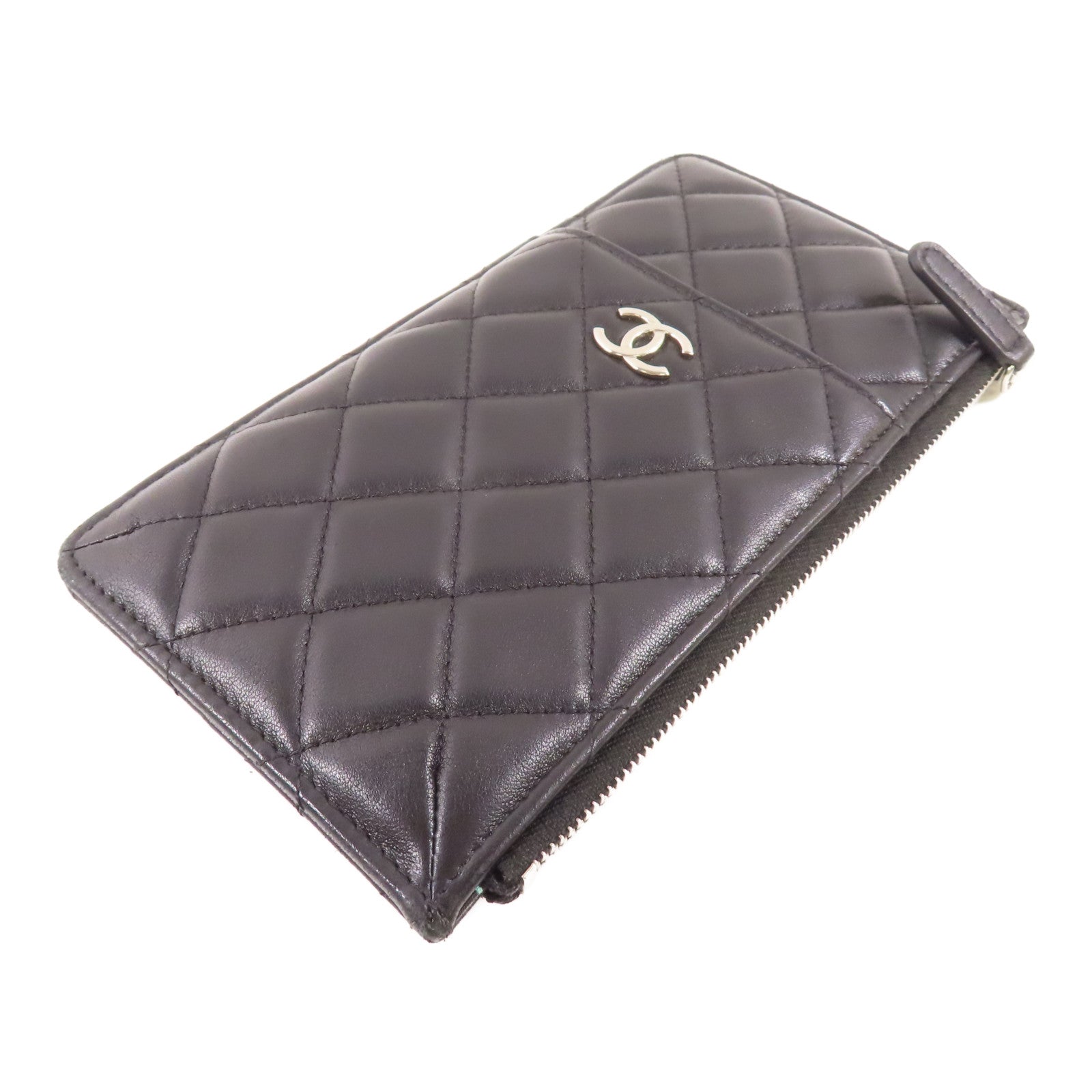 CHANEL 牛皮皮革Wallet銀扣長錢包