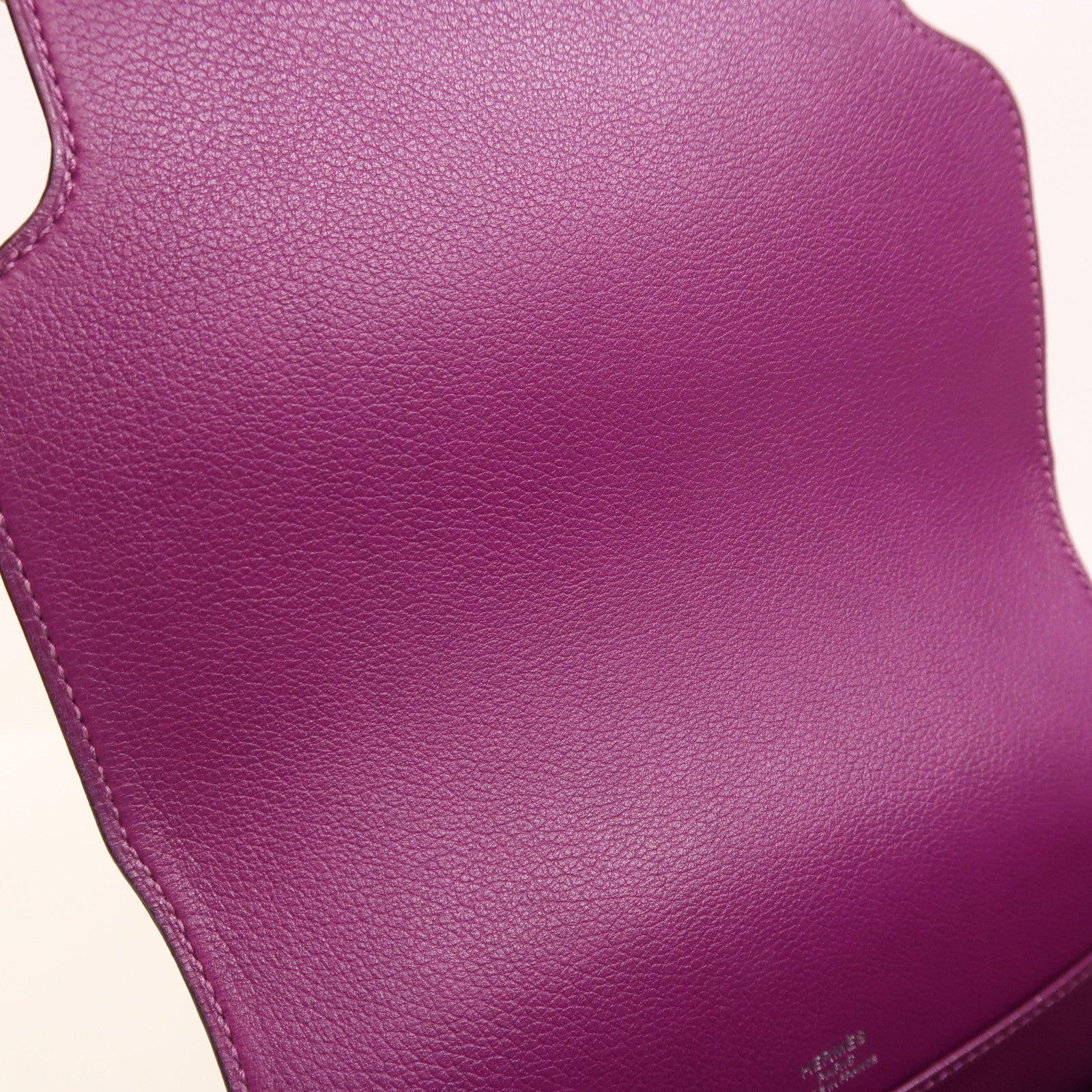 HERMES Evercolor皮革Roulis Mini銀扣肩背袋Anemone