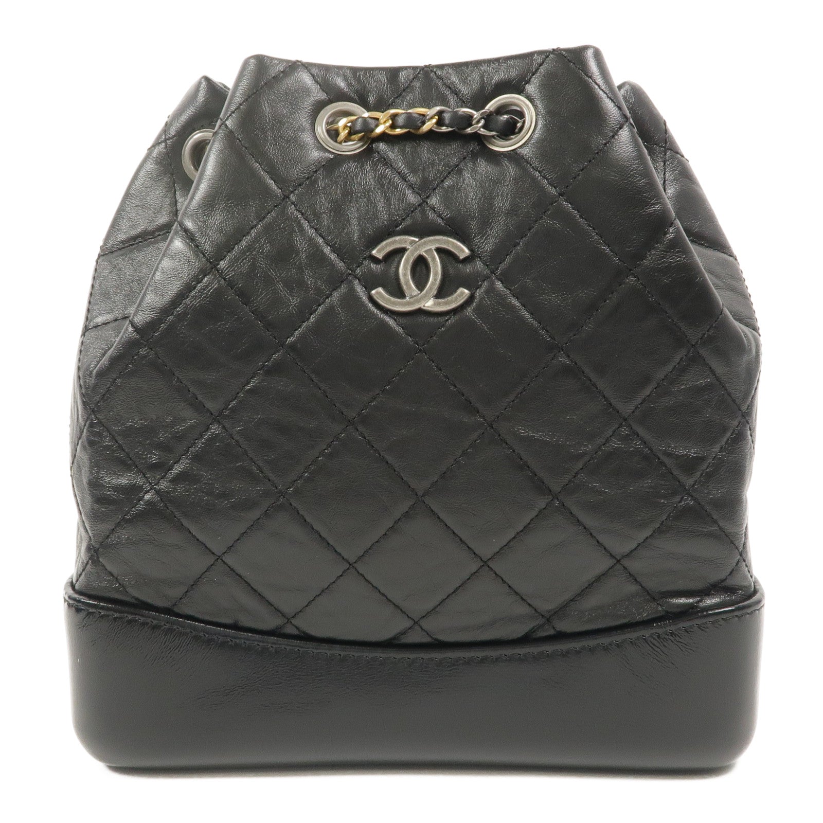CHANEL 牛皮皮革Gabrielle BackPack鏈帶背包