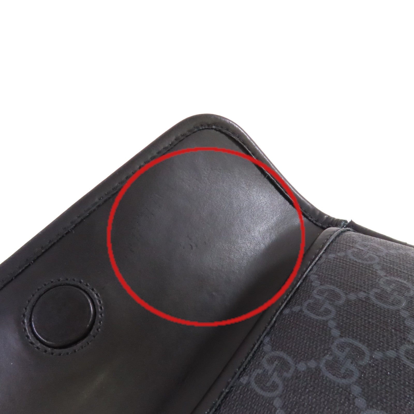 GUCCI 塗層帆布Supreme Belt Bag銀扣肩背腰袋黑色
