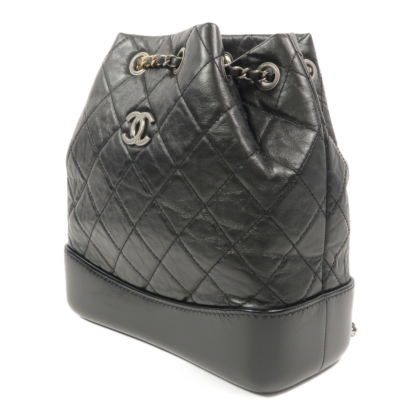CHANEL 牛皮皮革Gabrielle BackPack鏈帶背包