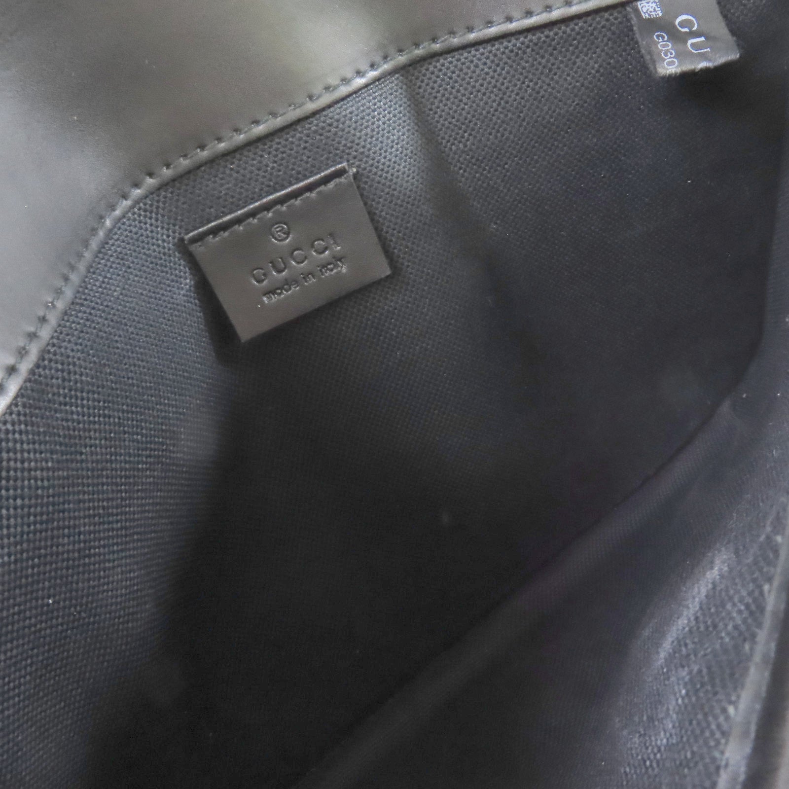 GUCCI 塗層帆布Supreme Belt Bag銀扣肩背腰袋黑色
