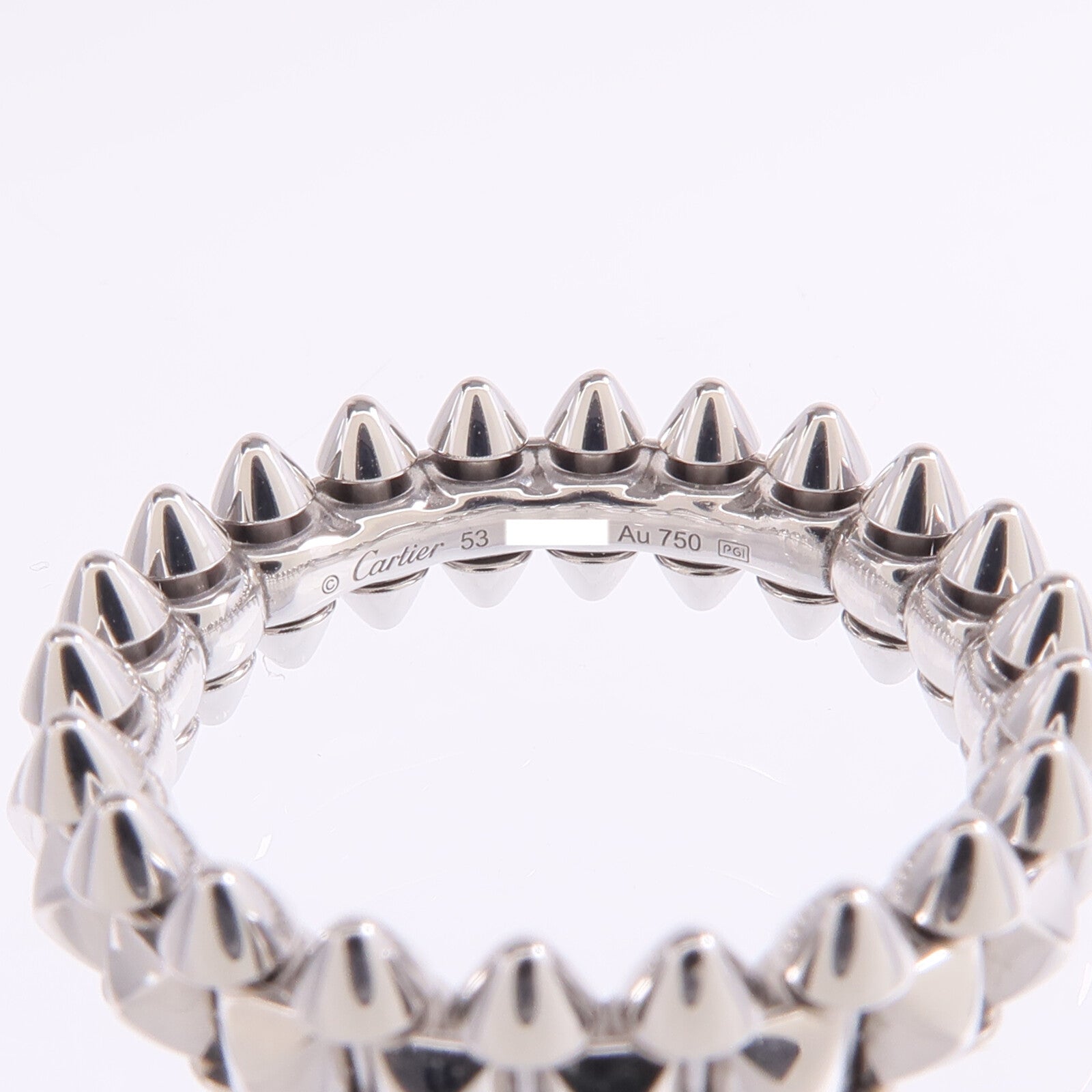 CARTIER 18K白金Clash de Cartier戒指Cartier#53/US#6.5