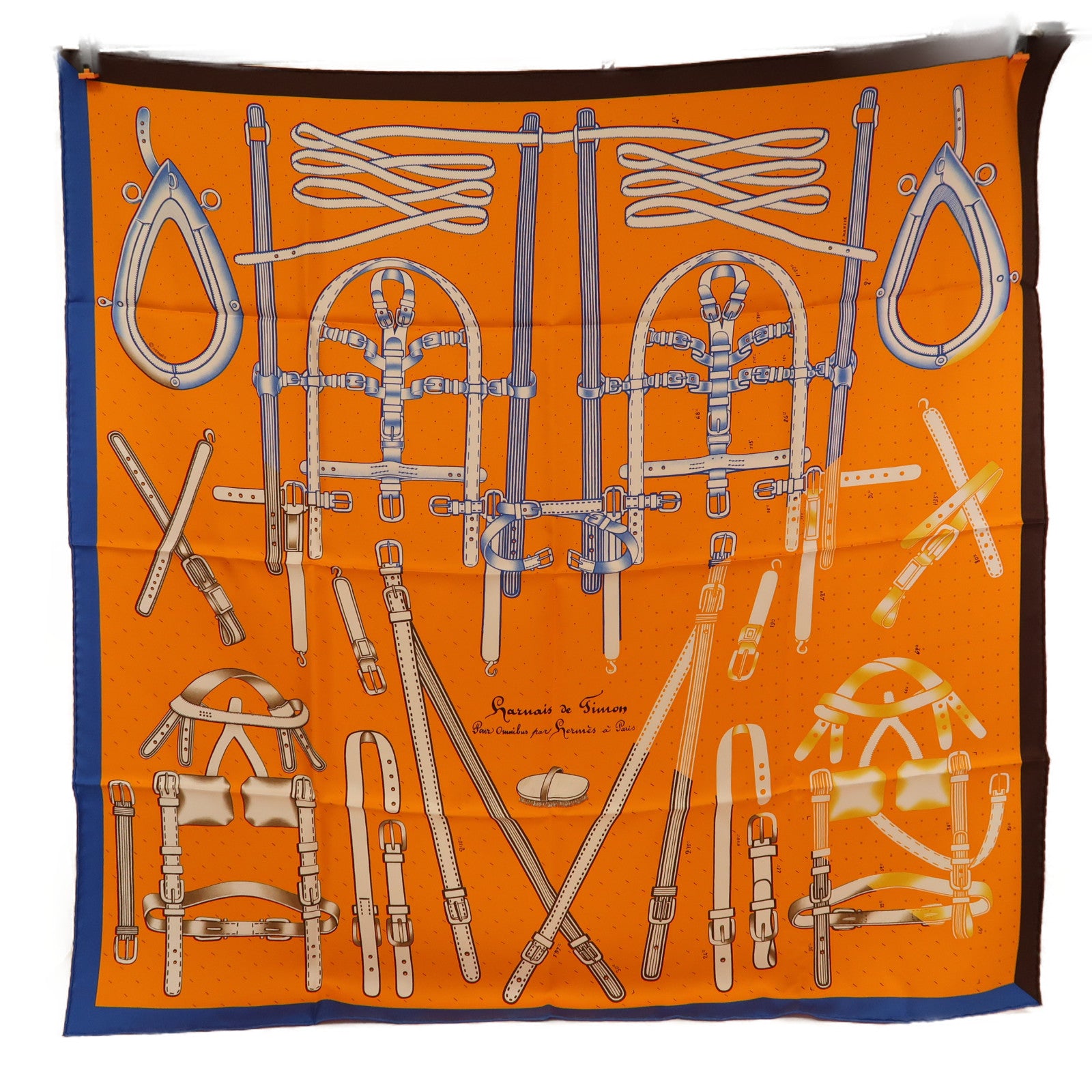 HERMES 絲質Scarf圍巾橙色