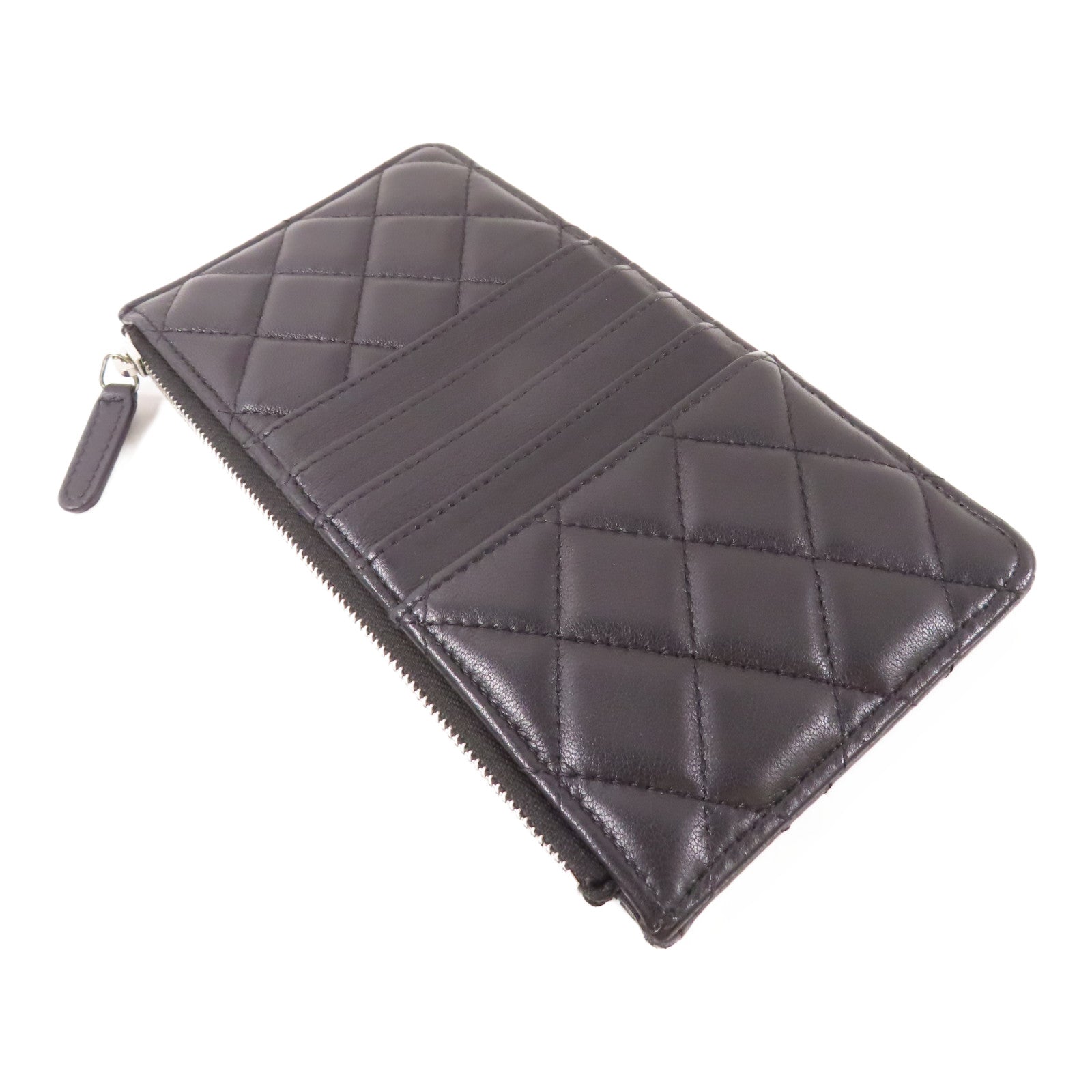 CHANEL 牛皮皮革Wallet銀扣長錢包