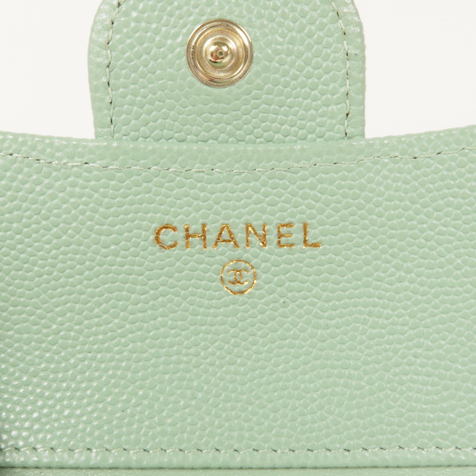 CHANEL 牛皮皮革Wallet金扣錢包