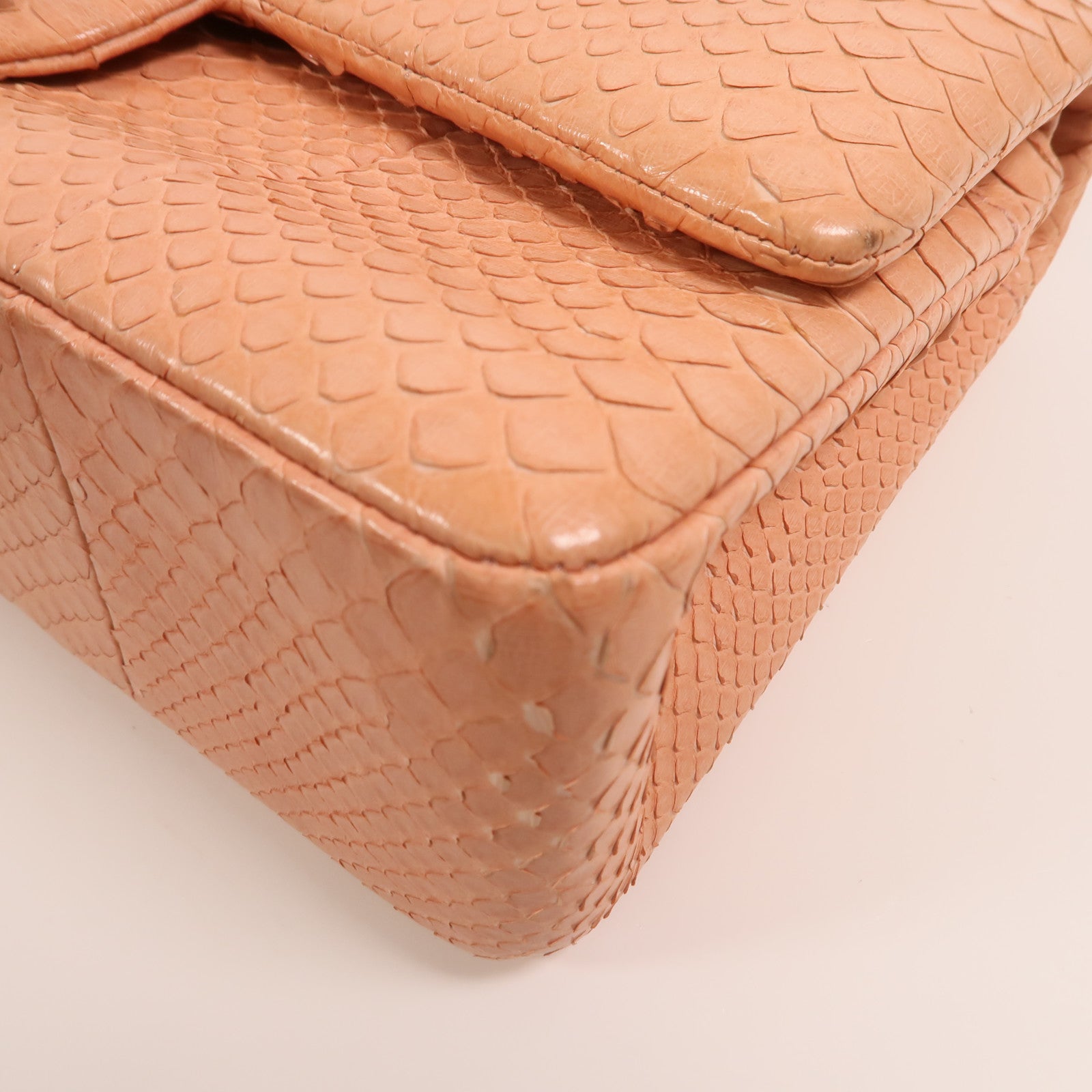 CHANEL 蛇皮皮革Classic 25銀扣鏈帶肩背袋