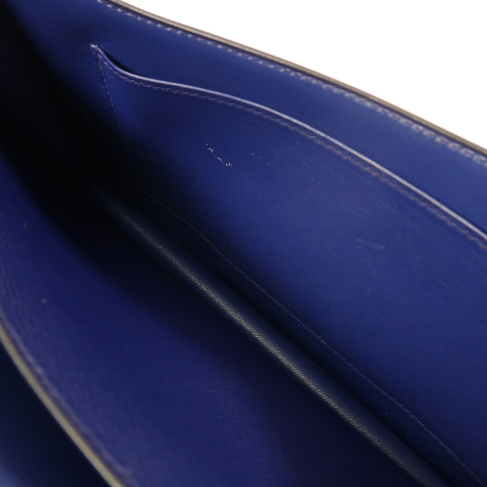HERMES Epsom皮革Constance Elan肩背袋Bleu Saphir