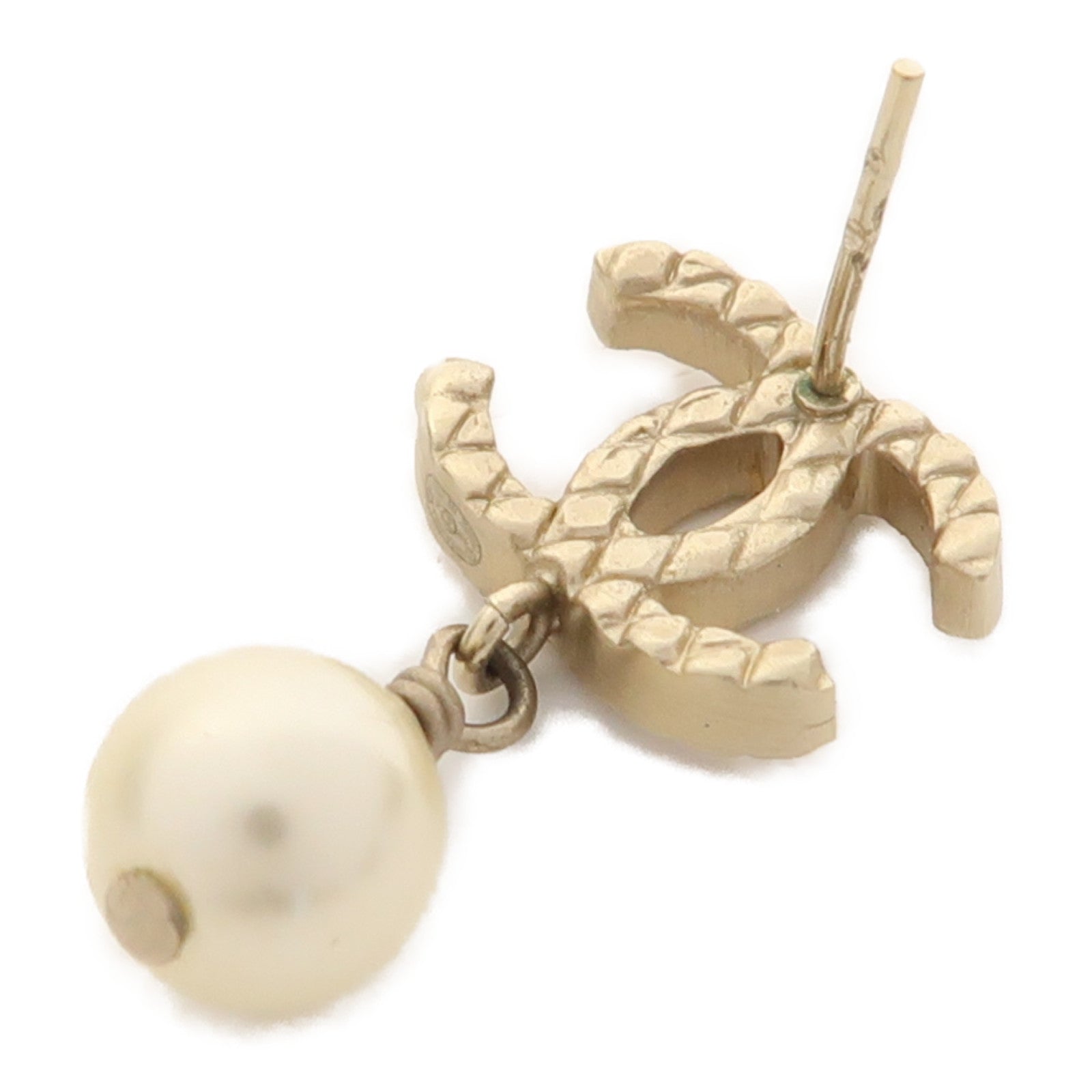 CHANEL 金屬/仿珍珠Earrings耳環金色