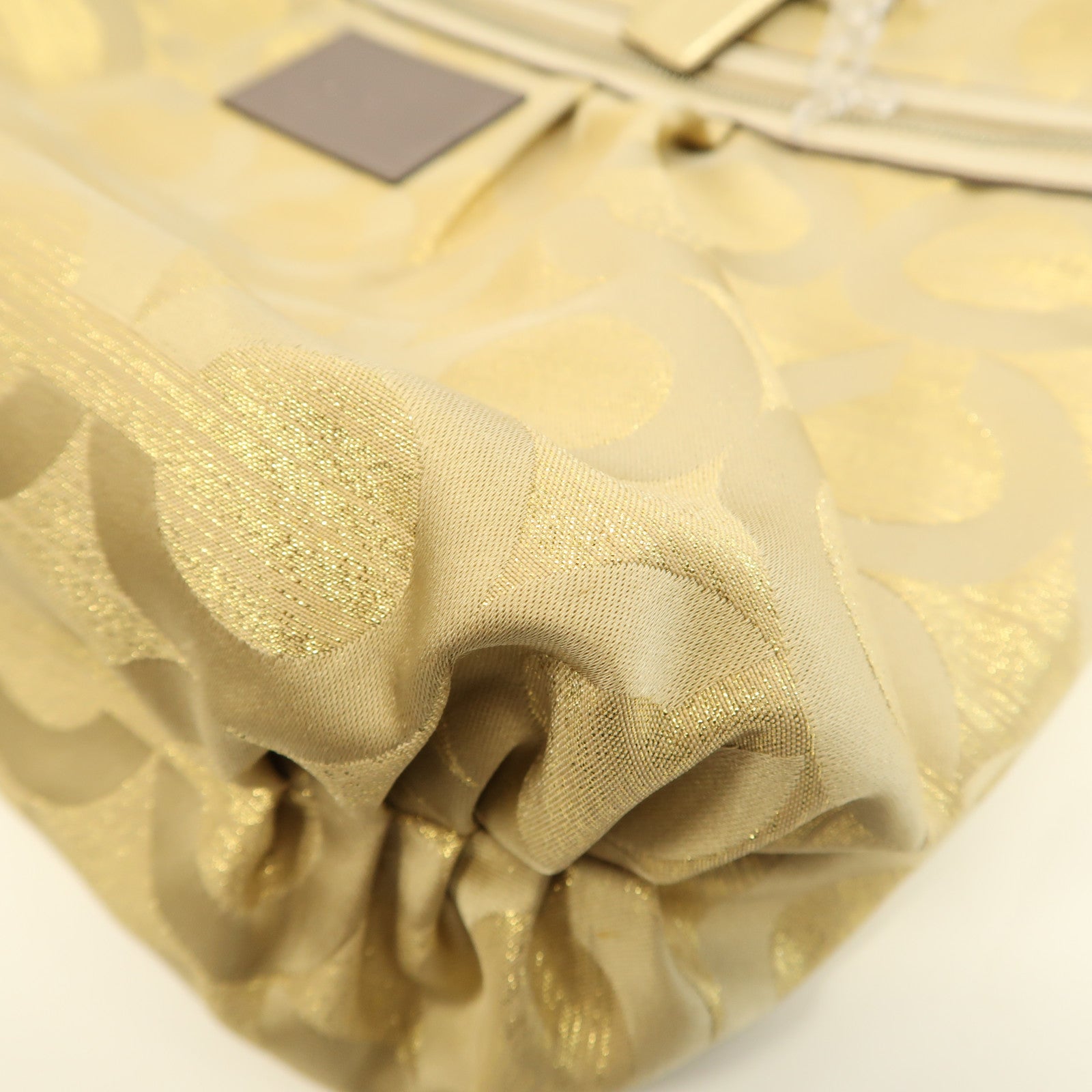 COACH GHW Tote Bag 15865 Canvas Gold