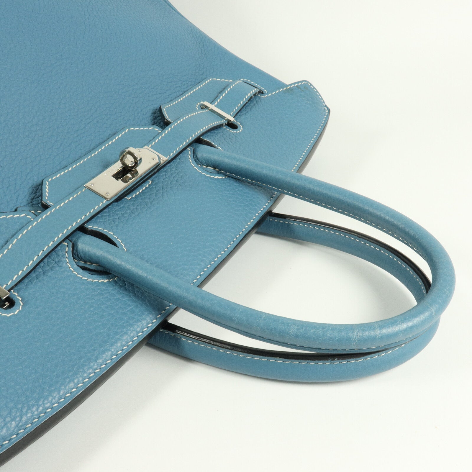 HERMES Togo皮革Birkin 35手挽袋Bleu Jean