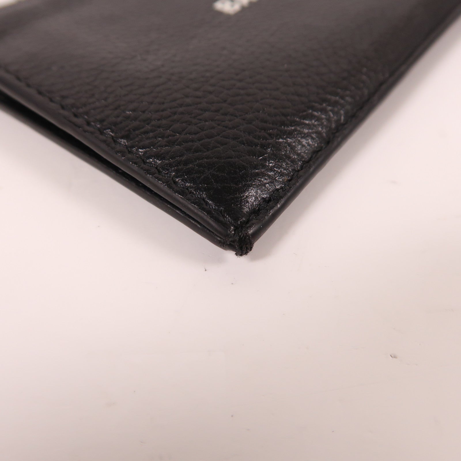 BALENCIAGA 牛皮皮革Card Case銀扣卡片套黑色