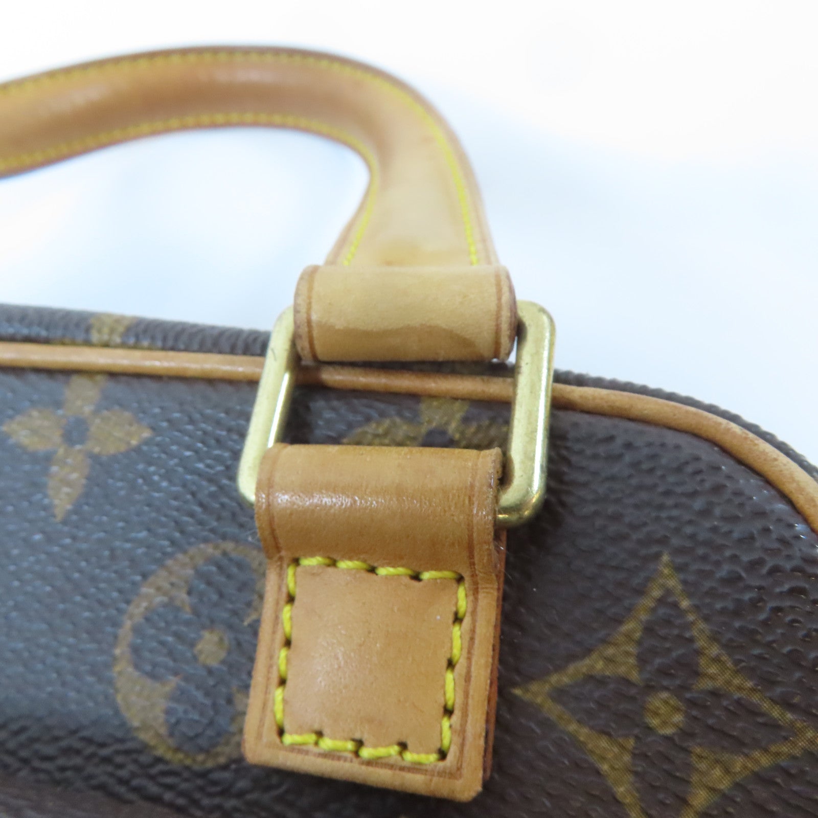 LOUIS VUITTON Monogram Excentri-cite金扣手挽袋啡色/紅色