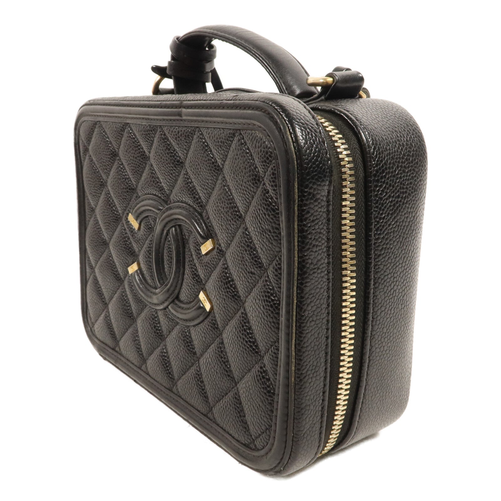 CHANEL 牛皮皮革Vanity Case手挽肩背兩用袋