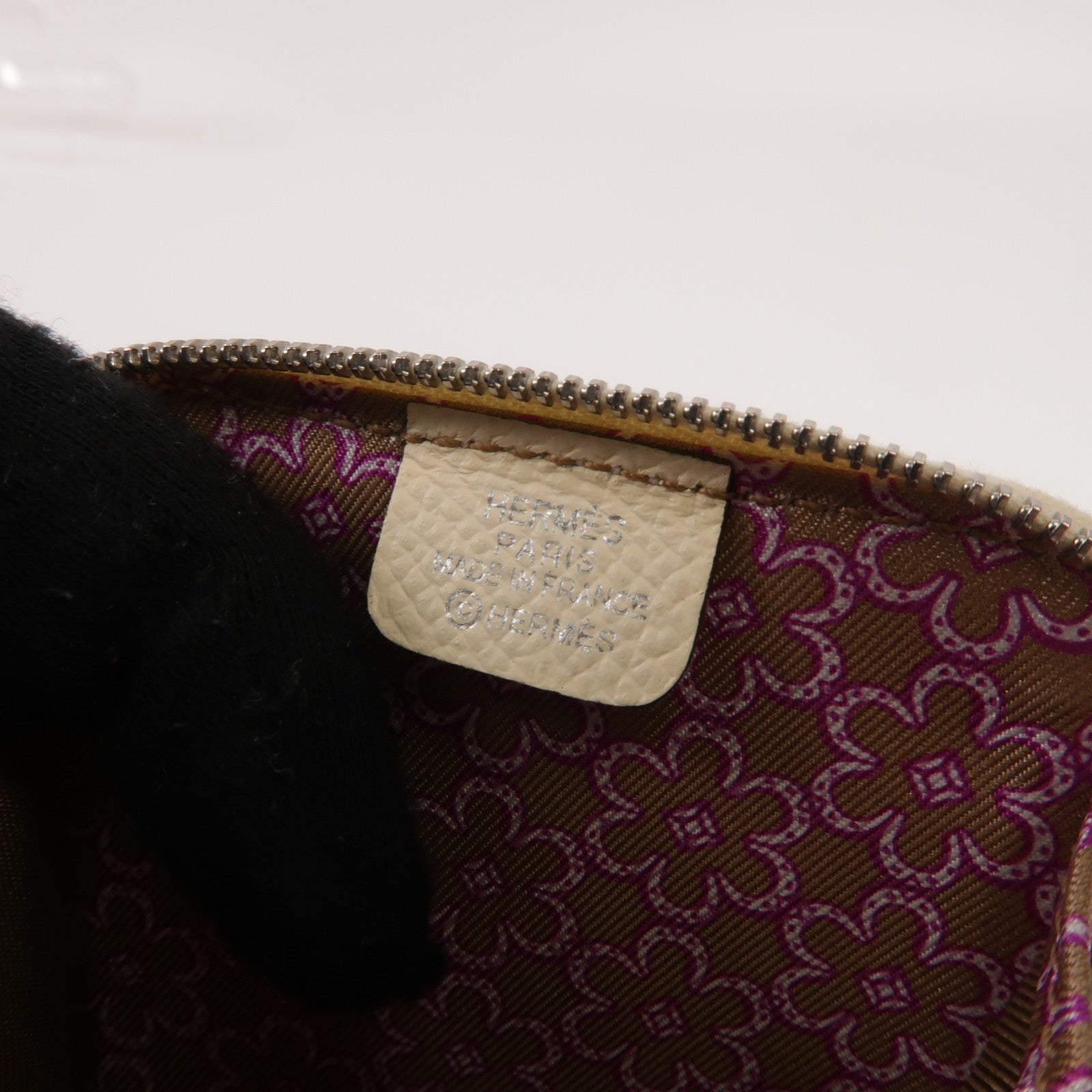 HERMES Epsom皮革Silk In P. Monnaie零錢包Nata