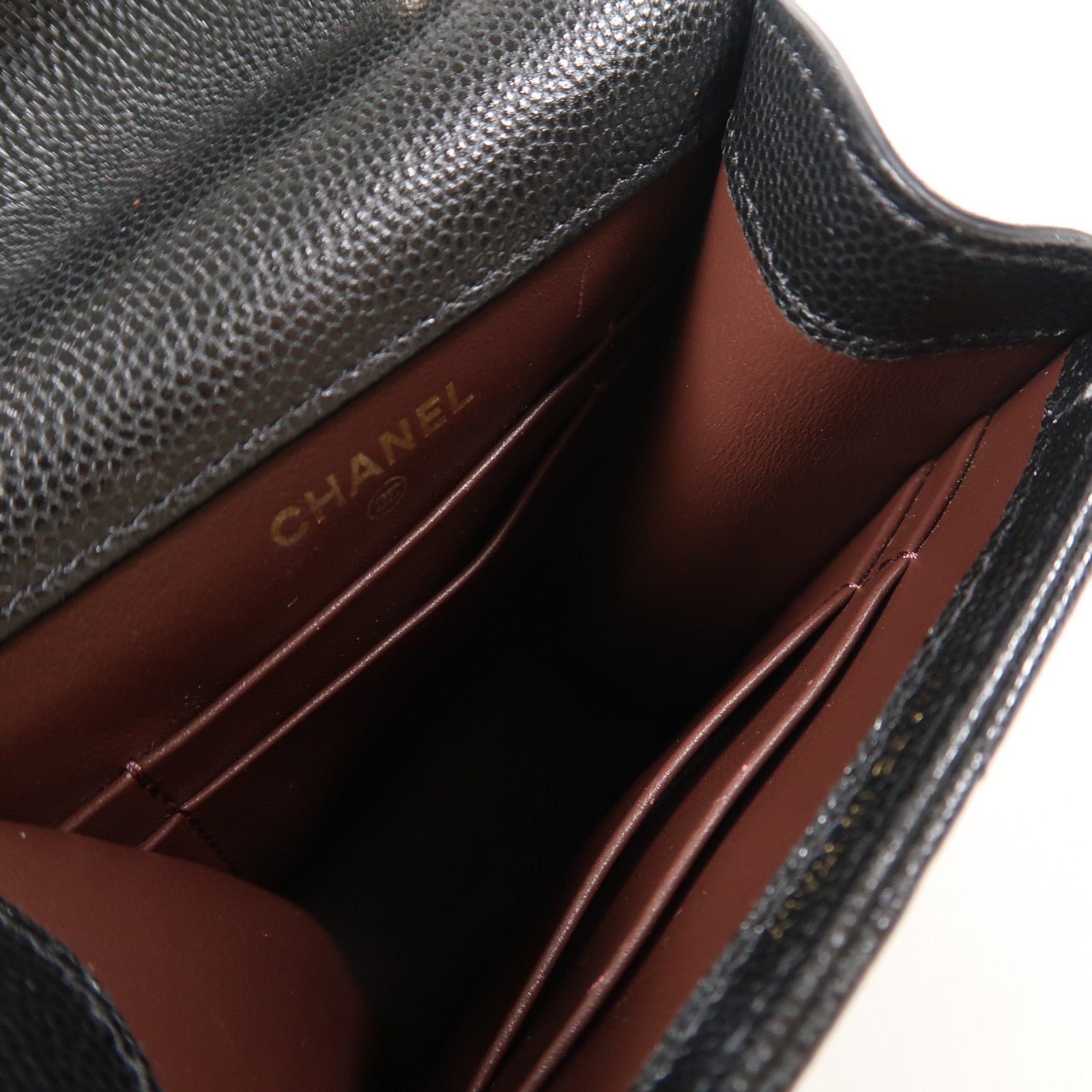CHANEL 牛皮皮革Phone Bag金扣鏈帶肩背袋