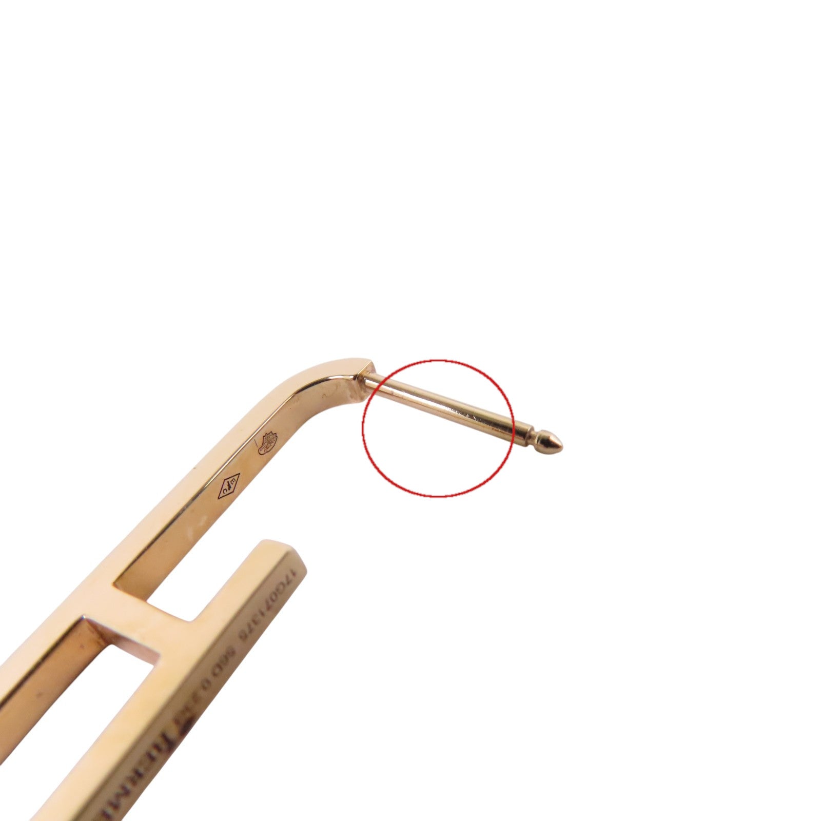 HERMES 18K玫瑰金D'oreilles Every Chain Dance MM Diamond Earrings金扣鑽石耳環