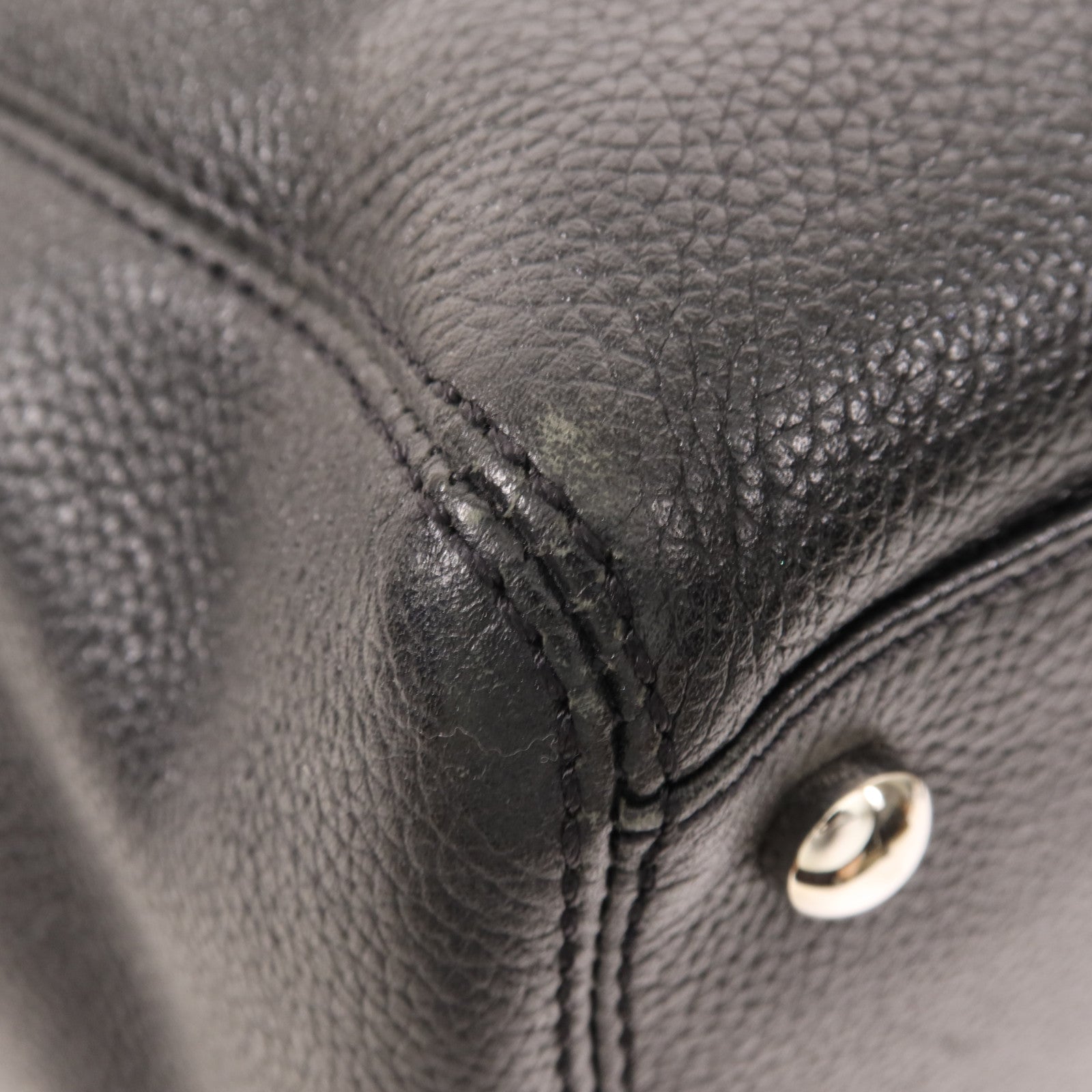 CHANEL 牛皮皮革Tote Bag銀扣手挽肩背兩用袋