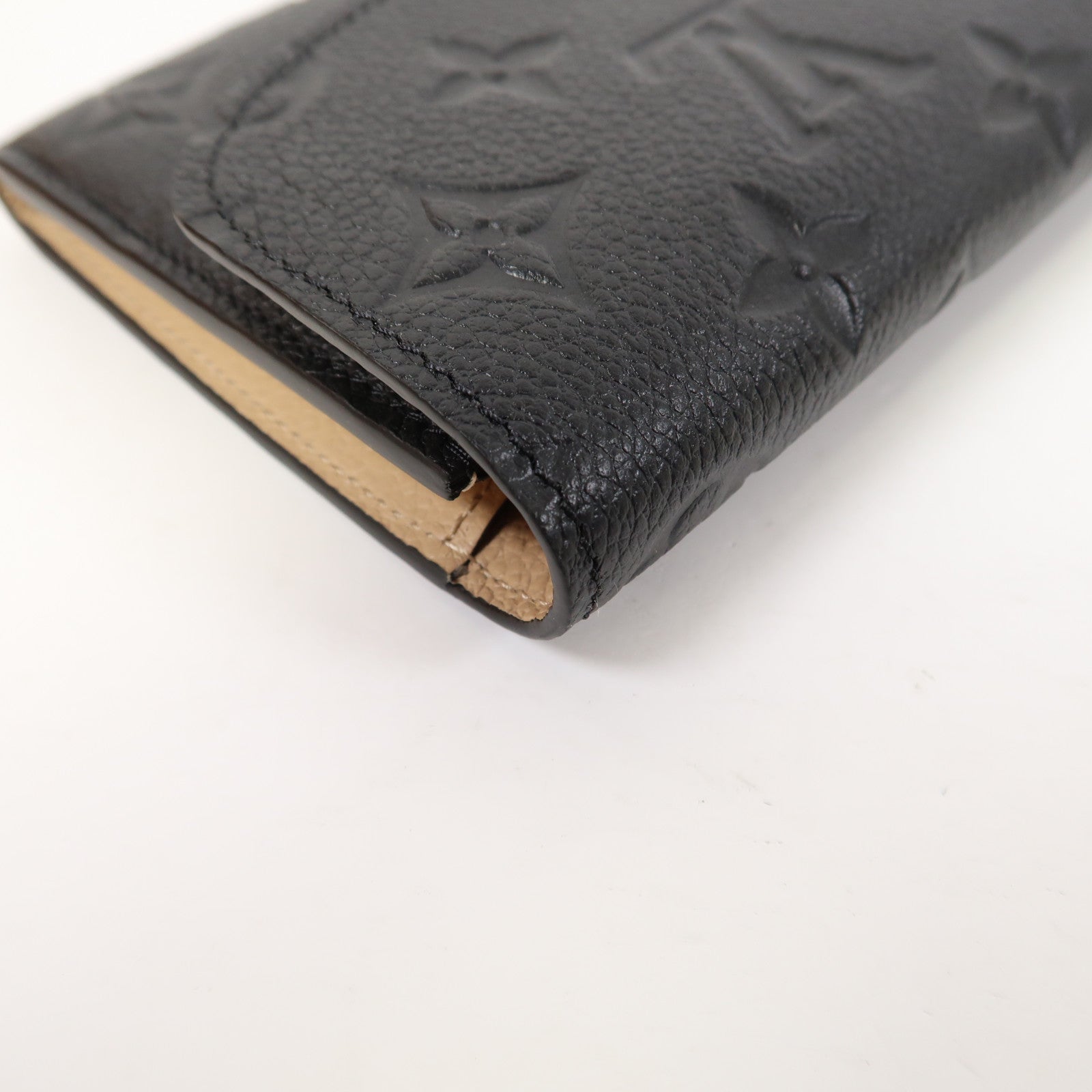 LOUIS VUITTON Monogram Empreinte Emilie Wallet金扣長錢包黑色