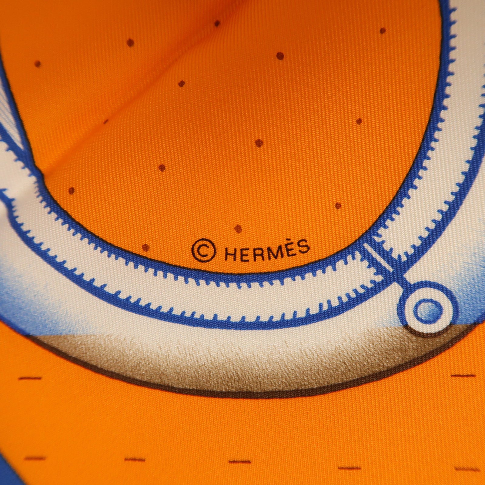HERMES 絲質Scarf圍巾橙色