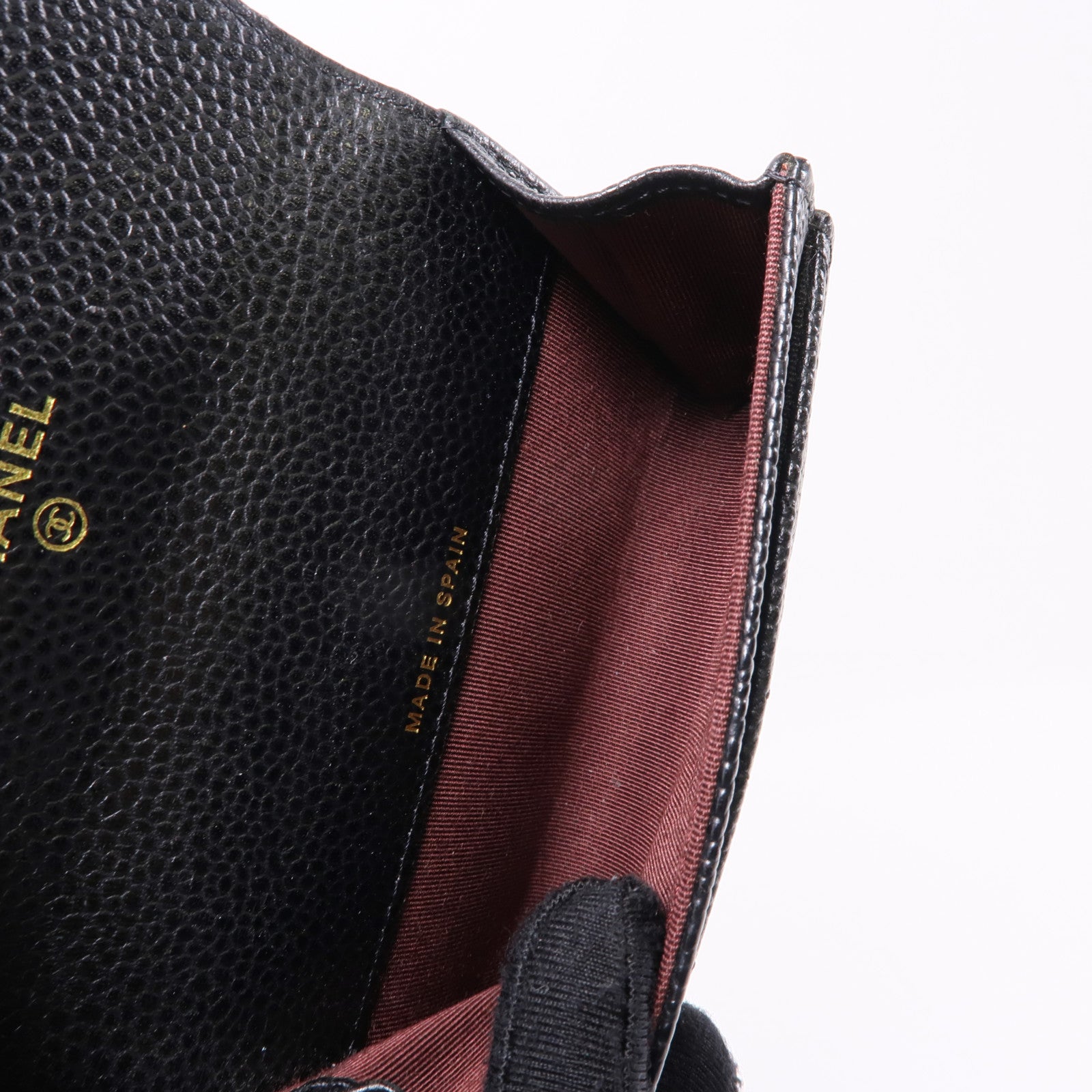 CHANEL 牛皮皮革Card Case金扣卡片套黑色