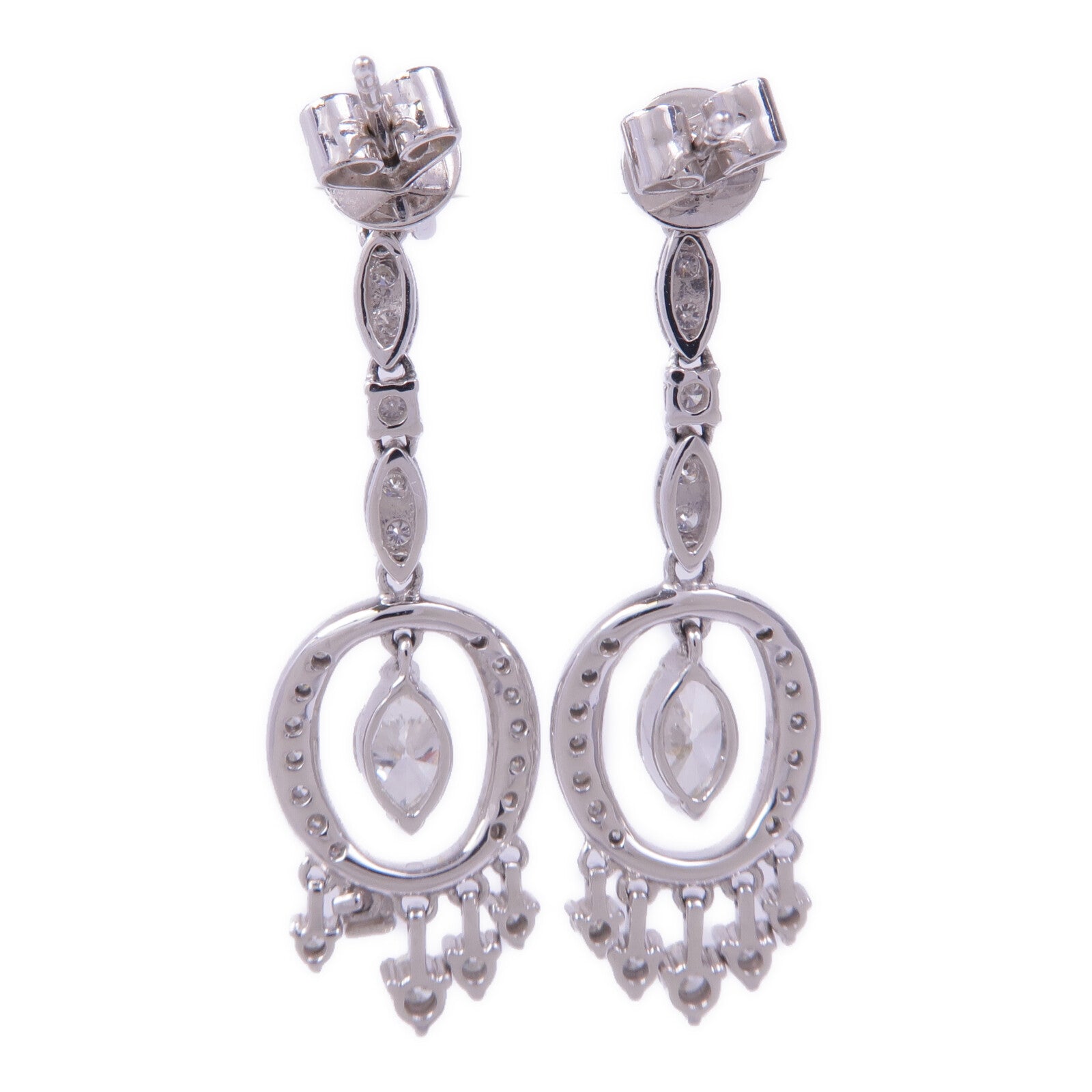 JEWELRY 18K白金Diamond Earrings鑽石耳環